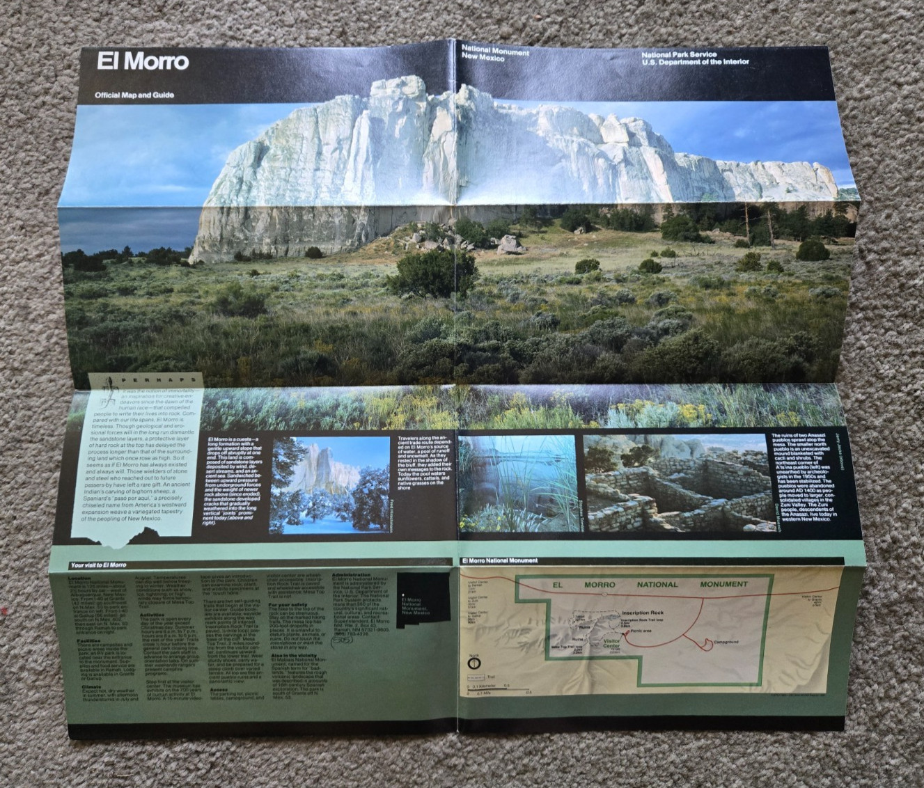 Lot of 10 New Mexico National Park Service unigrid brochures (with Carlsbad)