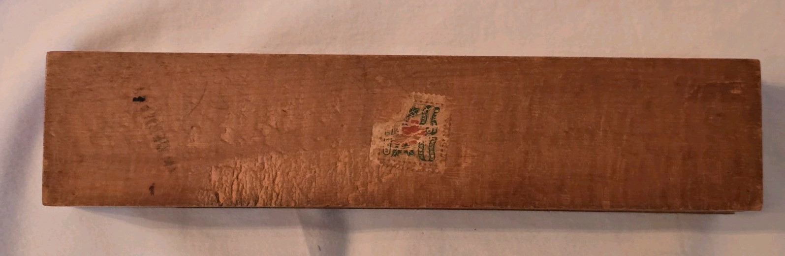RARE 3 LAYER VICTORIAN ARTIST PUZZLE STORAGE PENCIL BOX GOLD & RED SCROLL