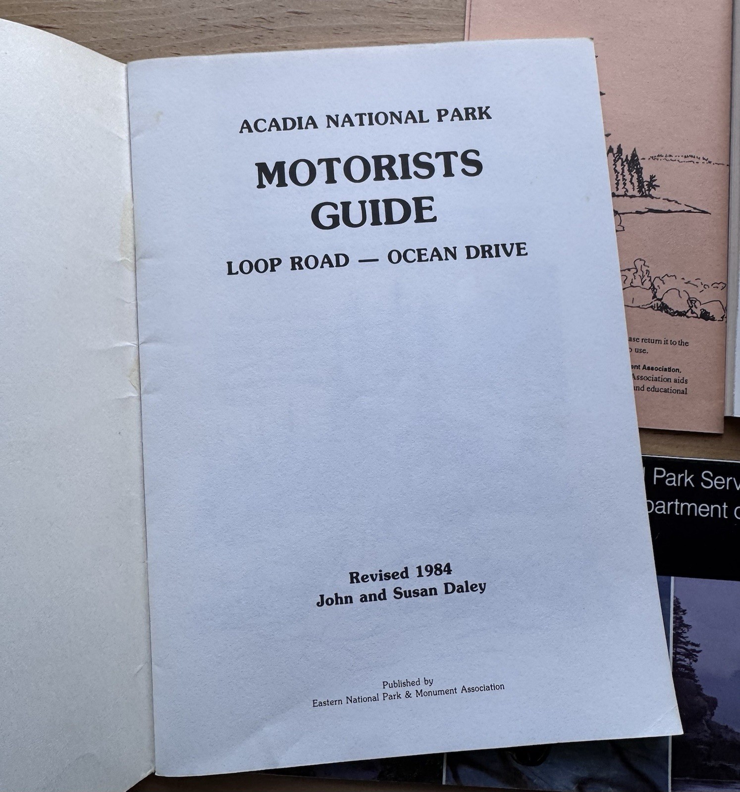 Collection Of Vintage 1980s Acadia National Park Books & Ephemera