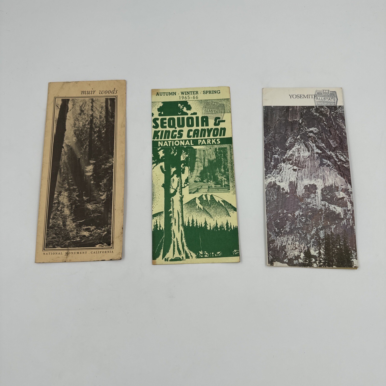 Vintage 1966 National Park Brocures Yosemite Sequoia Kings Canyon Muir Woods