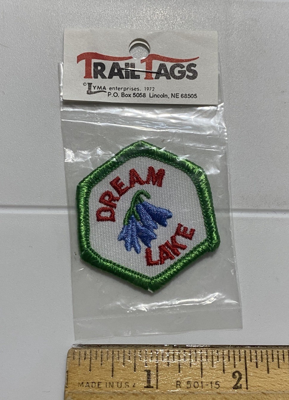 NIP Dream Lake Rocky Mountain National Park Trail Tag Souvenir Badge Patch