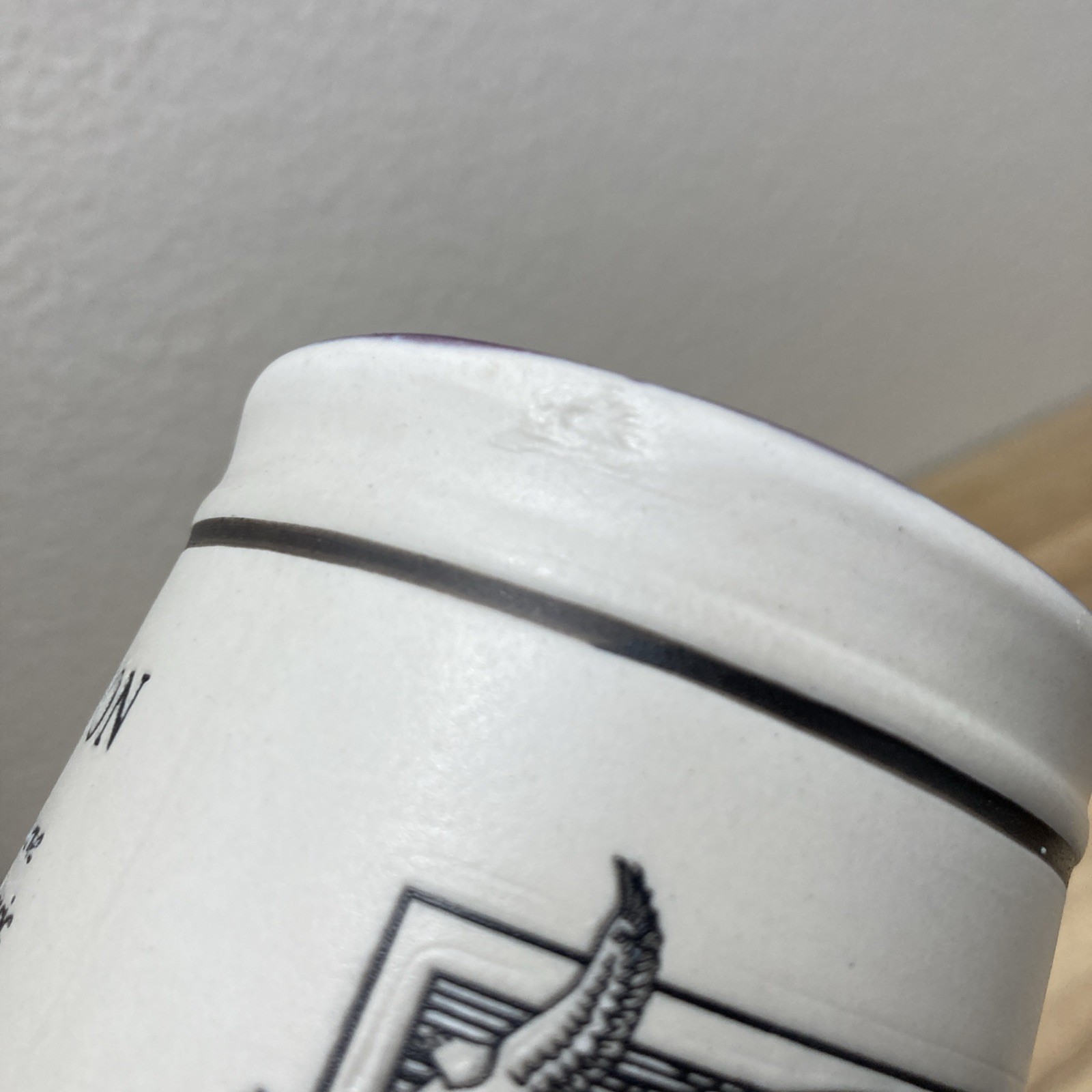 Grand Canyon National Park USA Embossed Beer Stein Coffee Mug Purple Interior 5″
