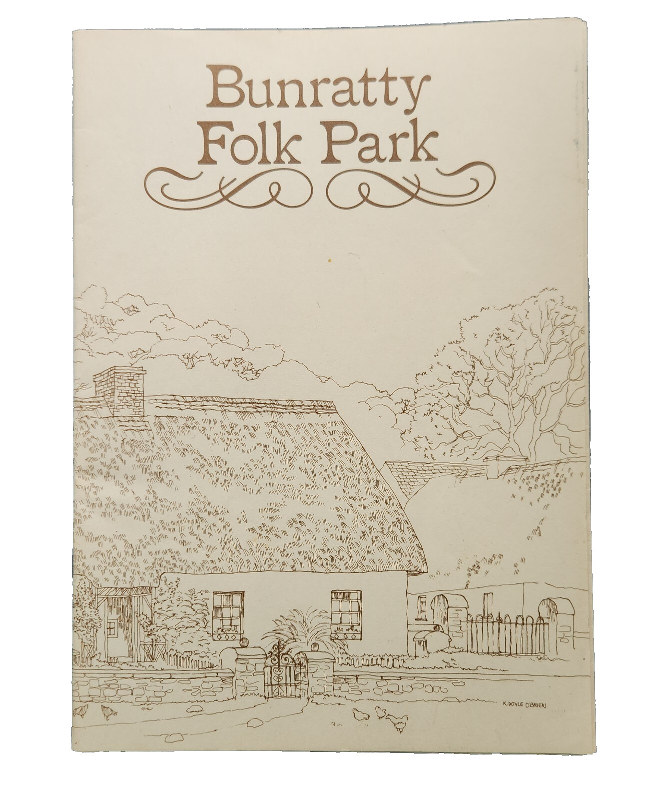 Vintage Bunratty Folk Park Tourist Guide Booklet Ireland Historical Fold Out Map