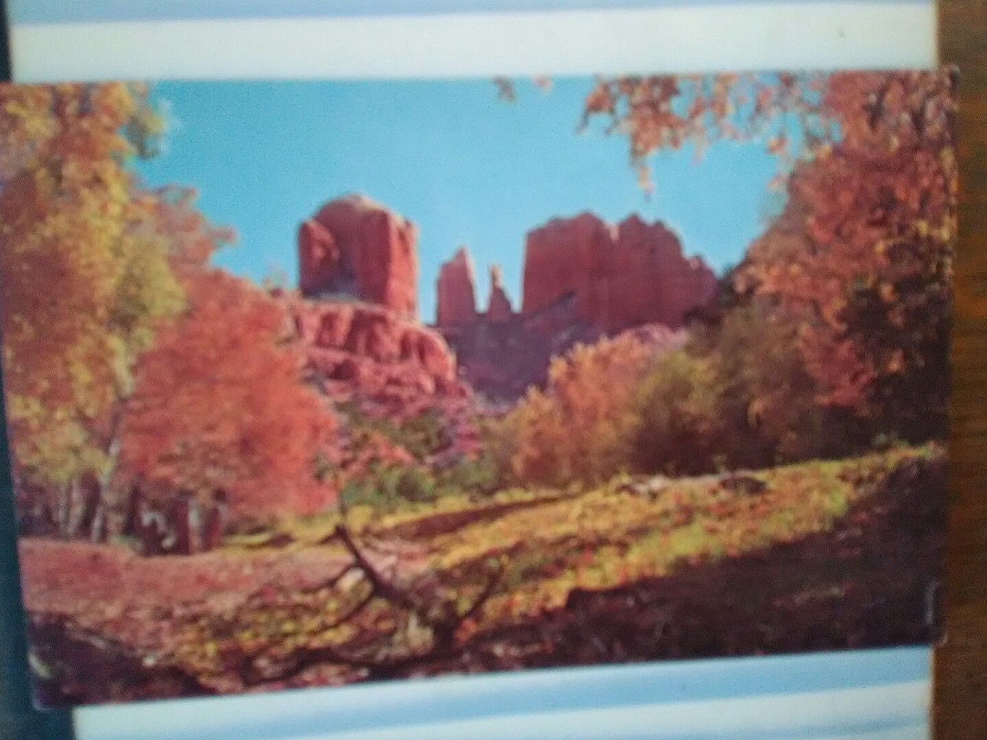 vintage POST CARD COURTHOUSE ROCK OAK CREEK CANYON ARIZONA