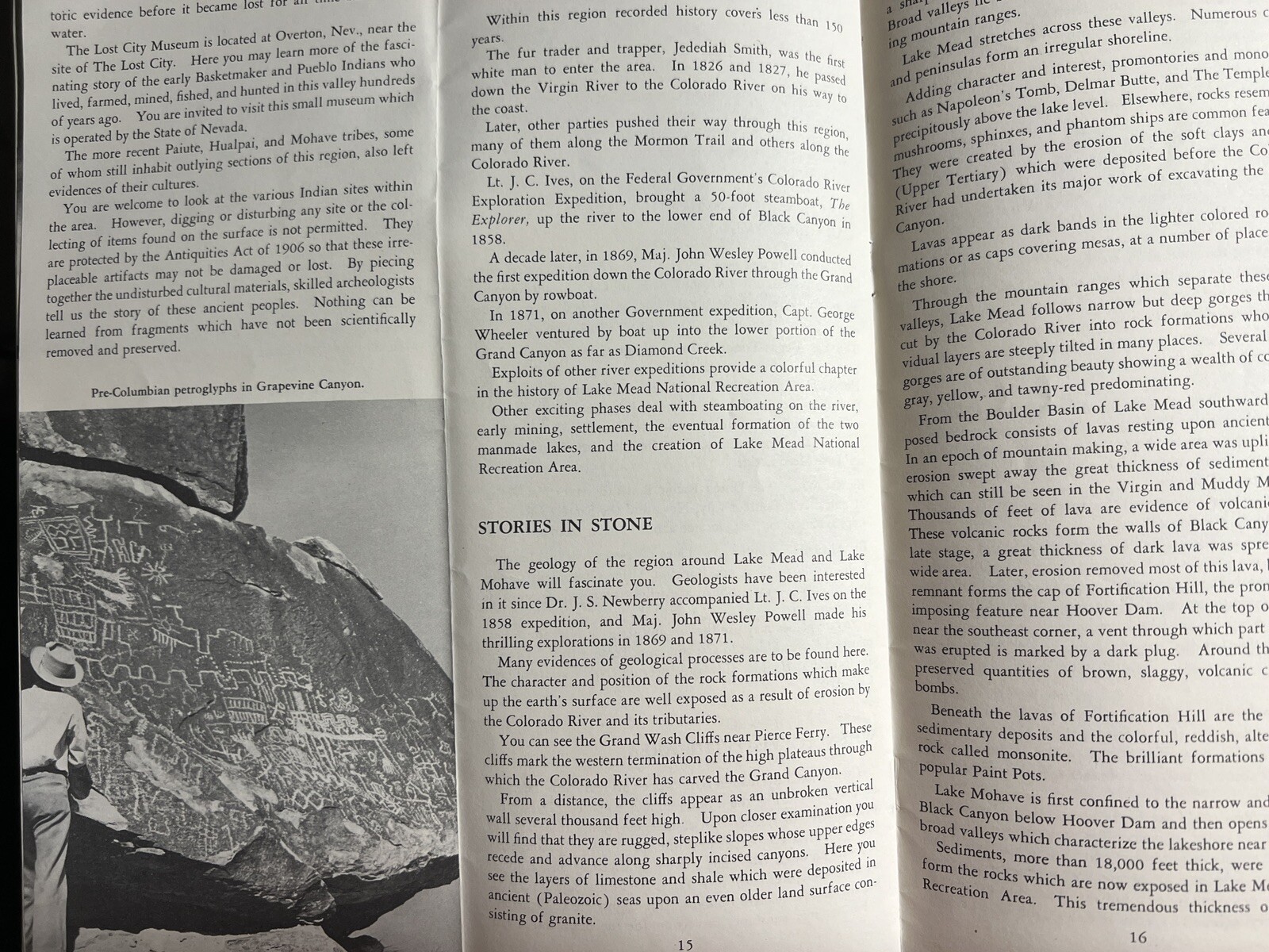 Lake Mead & Lake Mohave Arizona Nevada Map 1957 US Dept Of Interior