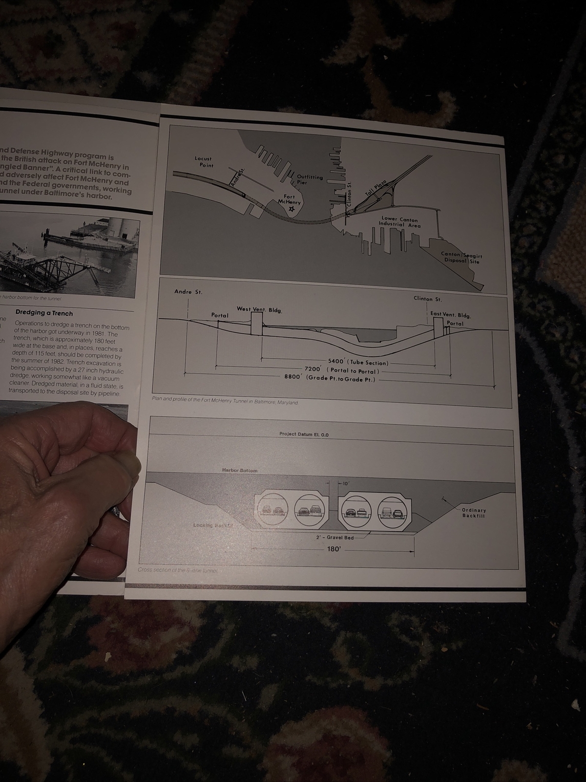 Construction Of I-95 – Fort McHenry Tunnel Brochure + Beneath Balto. Harbor