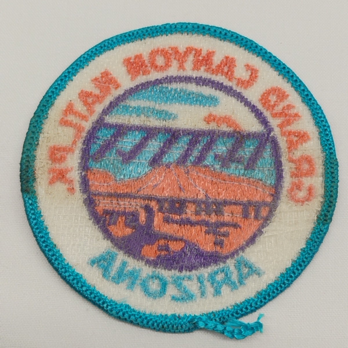 Vintage 1980s Grand Canyon National Park Arizona Motorcycle Souvenir 3″ Patch