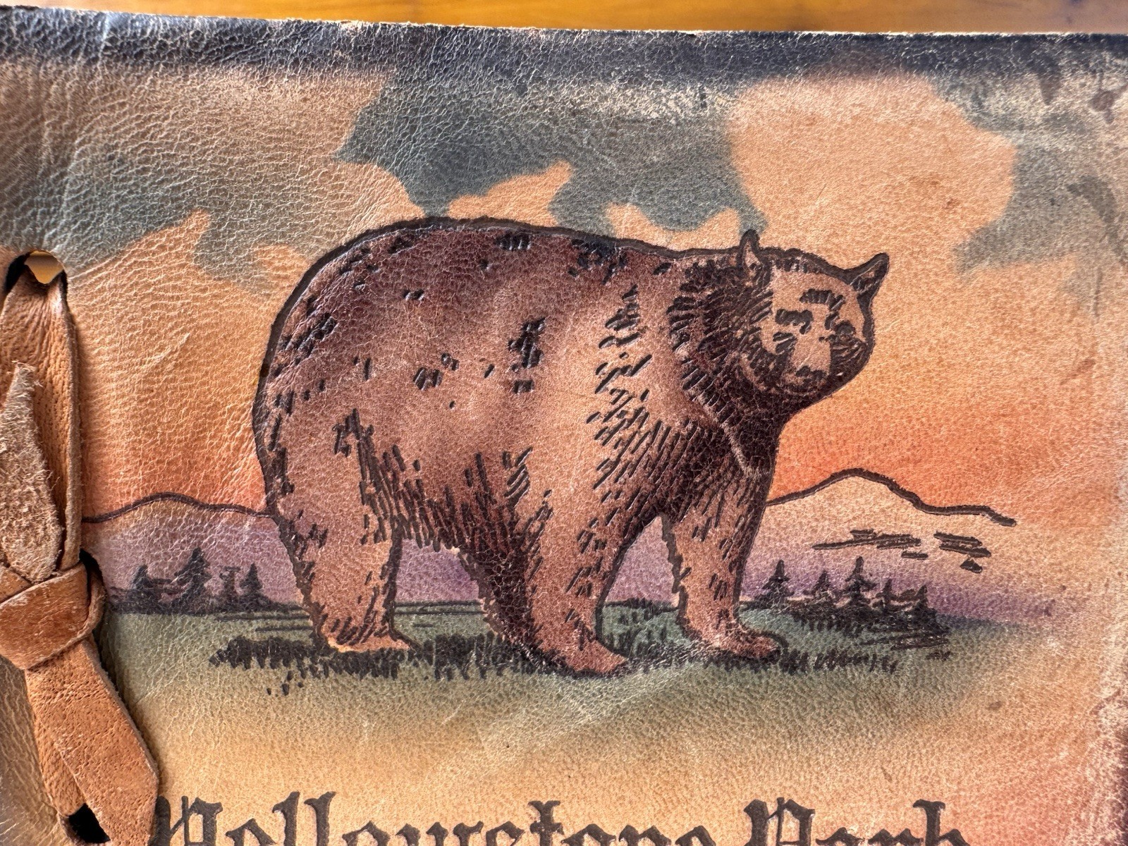 Yellowstone Park Leather Snap Shot Album Used & Unused 4”x5” Circa 1930 Vintage
