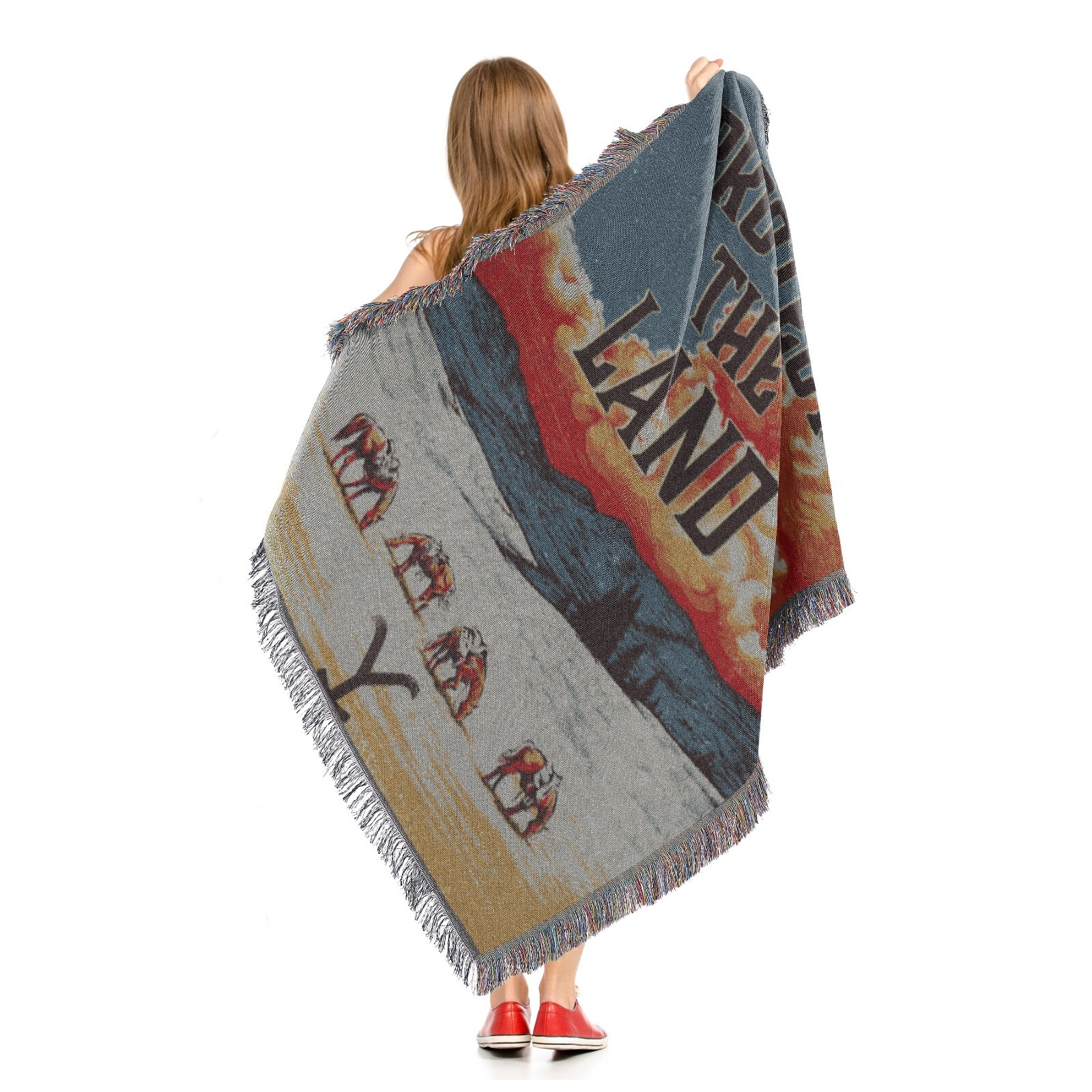 Yellowstone Dutton Ranch “Protect the Land” Woven Tapestry Throw Blanket