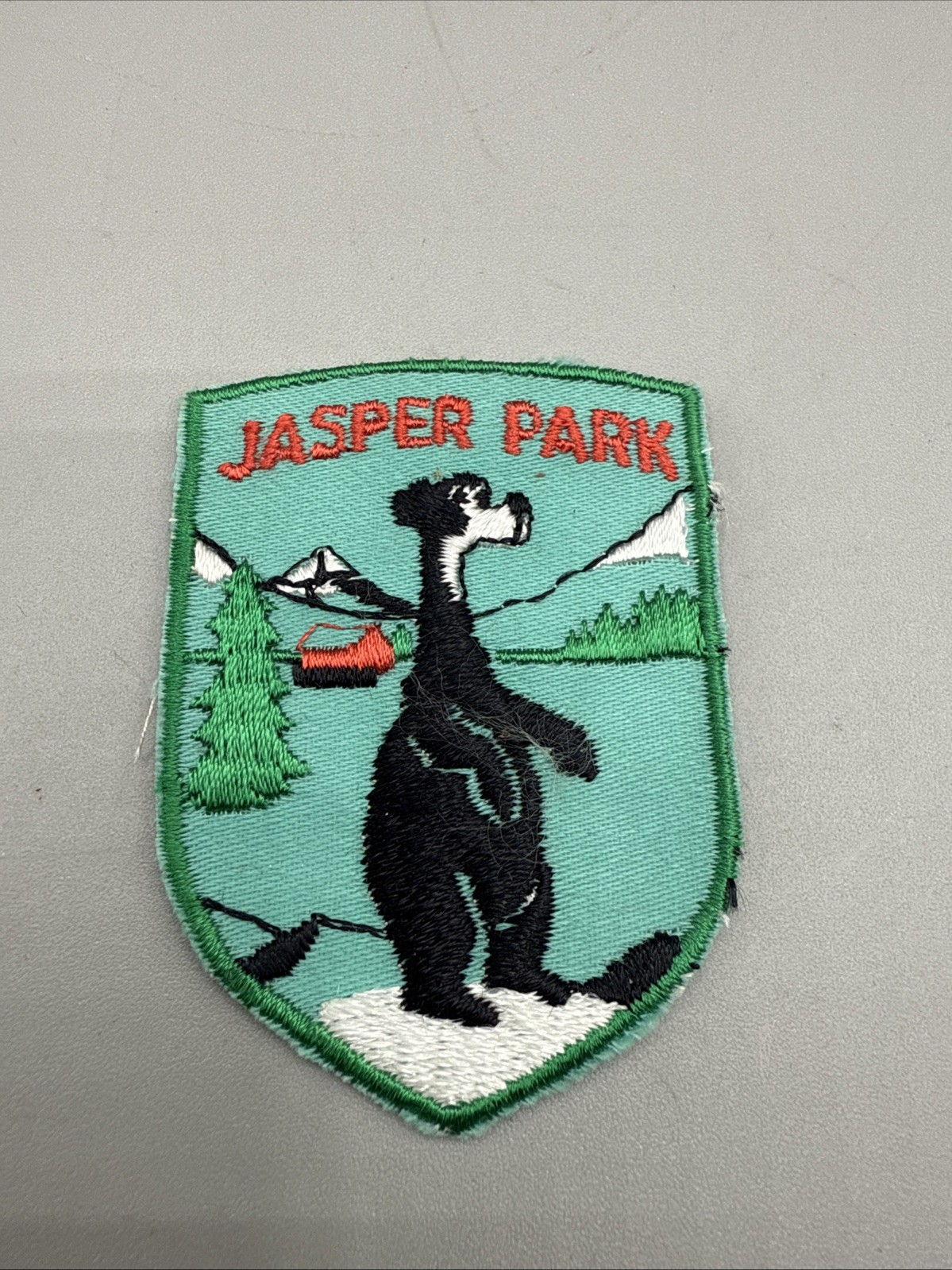 Rare 1956 Patch Jasper Park, Canada- Canadian Souvenir Emblem Jasper the Bear