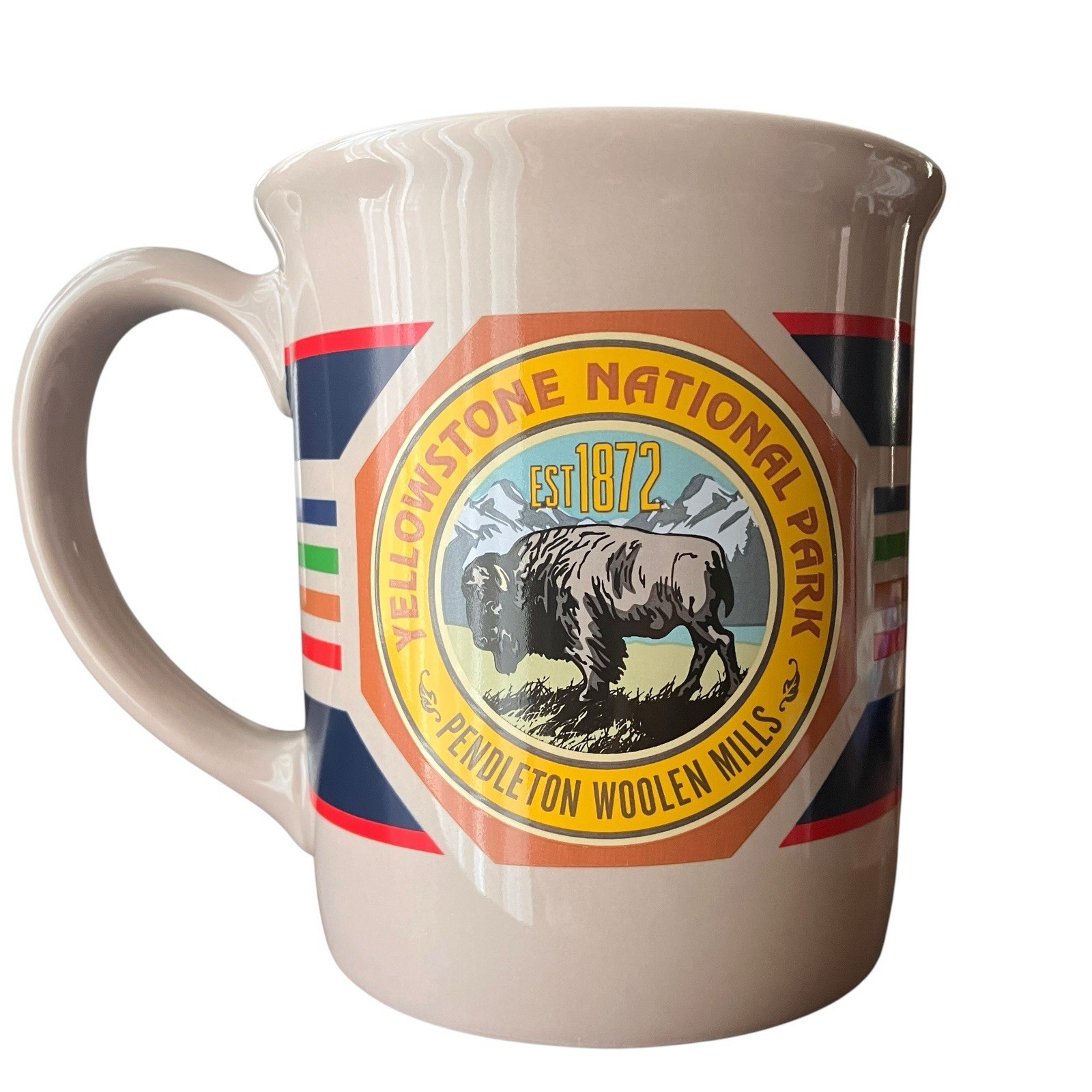 Pendleton Yellowstone Mug Bison National Park Coffee Cup Rustic Lodge 16 oz