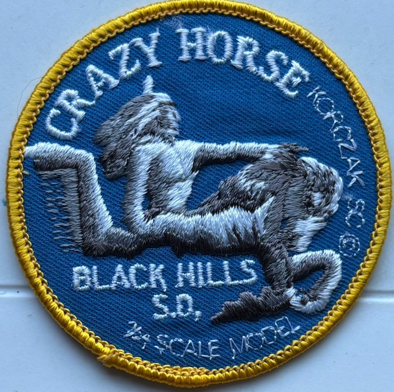 Crazy Horse Memorial Black Hills South Dakota Souvenir Round Embroidered Patch