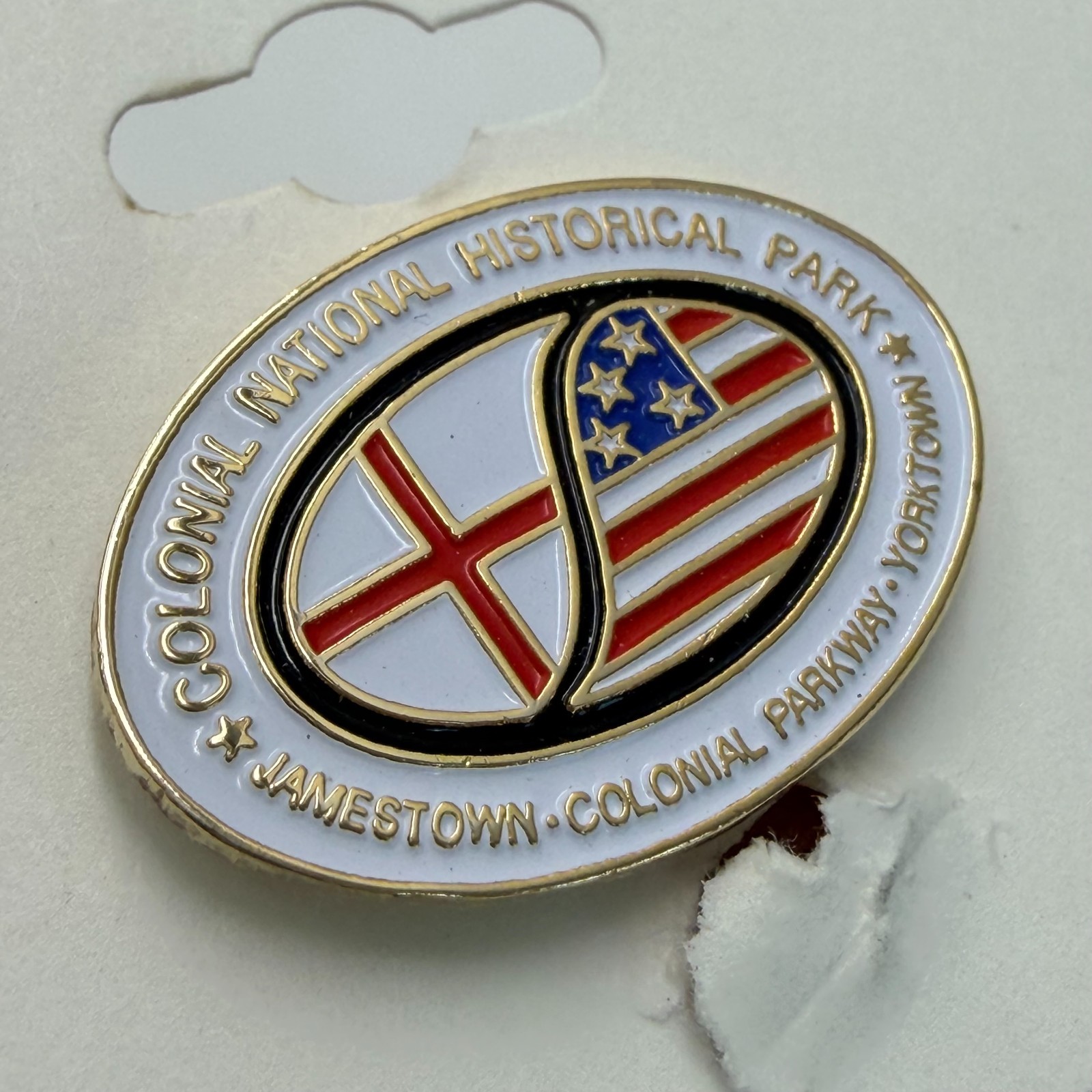Colonial National Historical Park Jamestown Yorktown Lapel Pin Travel Souvenir