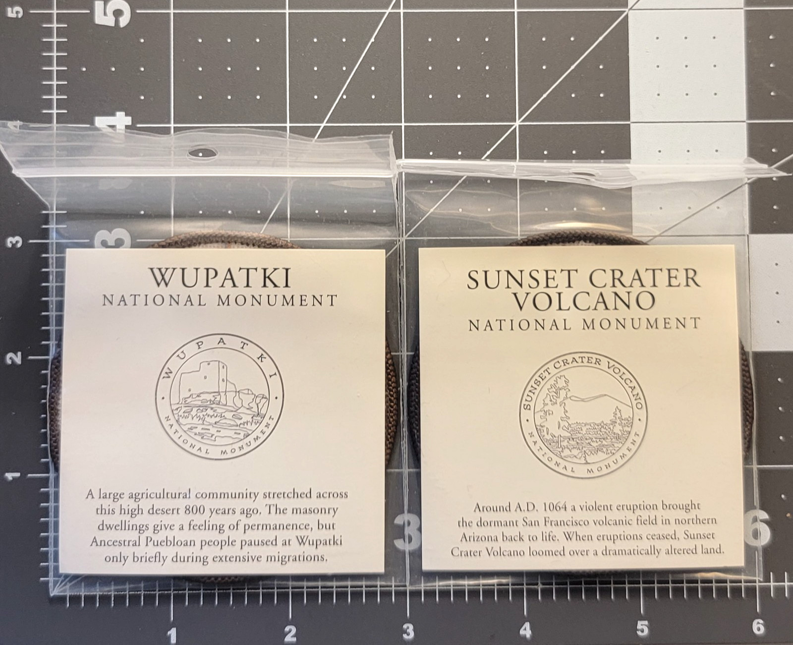 Arizona National Monument Patches Wupatki Sunset Crater Volcano Travel Lot 2 New
