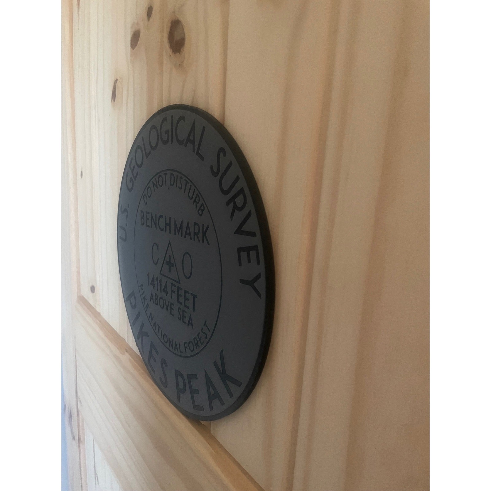 Pikes Peak Benchmark US Geological Survey Sign