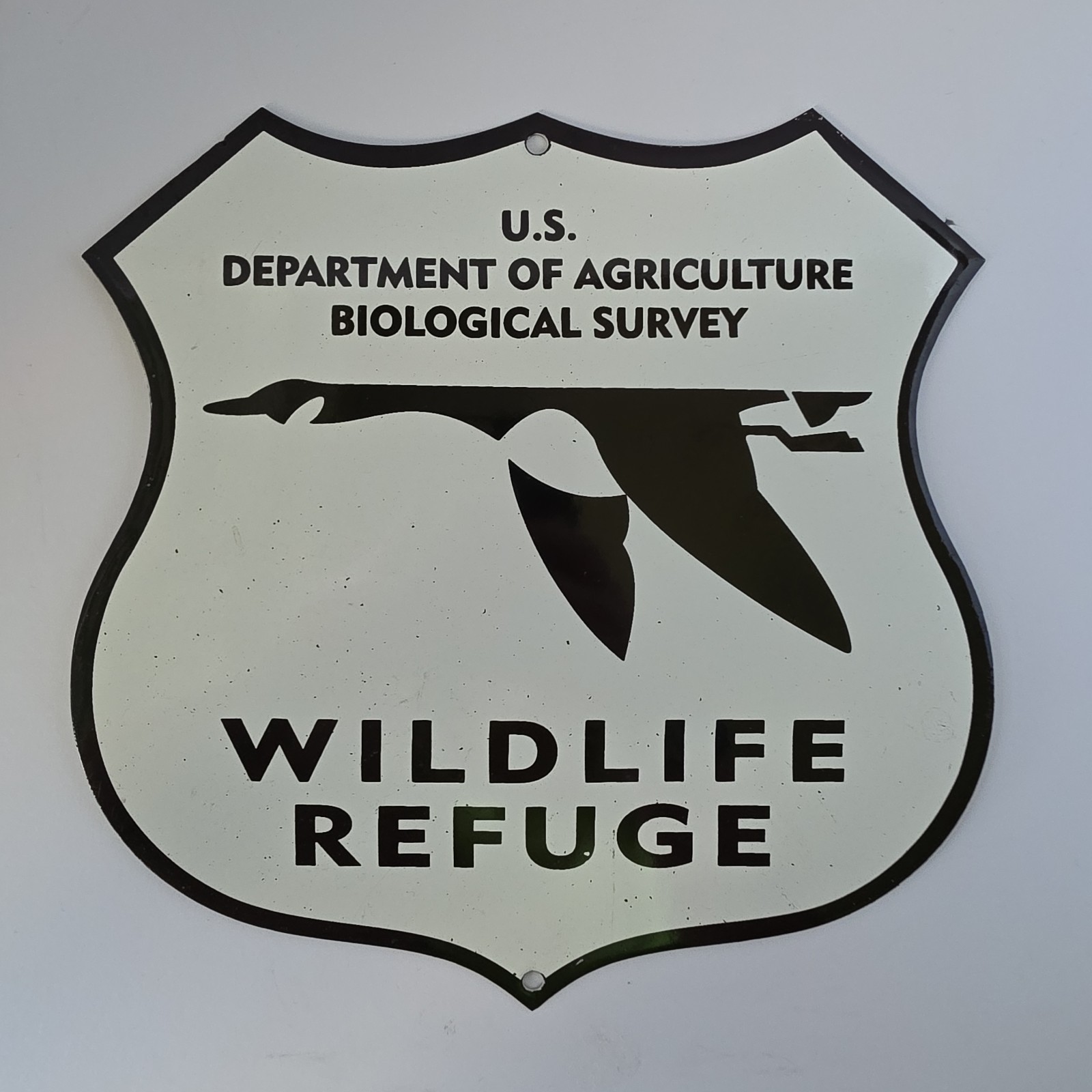 U.S. Department of Agriculture WILDLIFE REFUGE Metal Advertising Sign