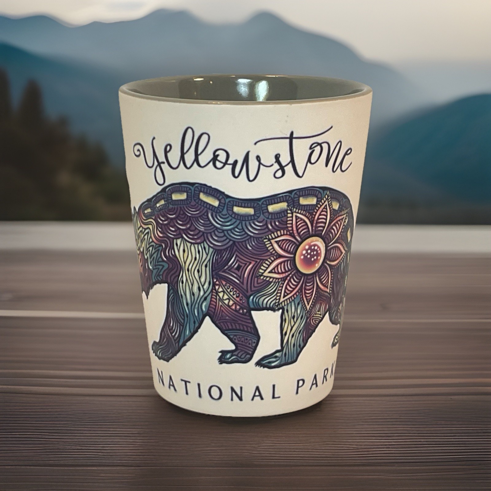 Yellowstone National Park Bubbling Bear Latte Mug 12 Oz Souvenir Memory Travel