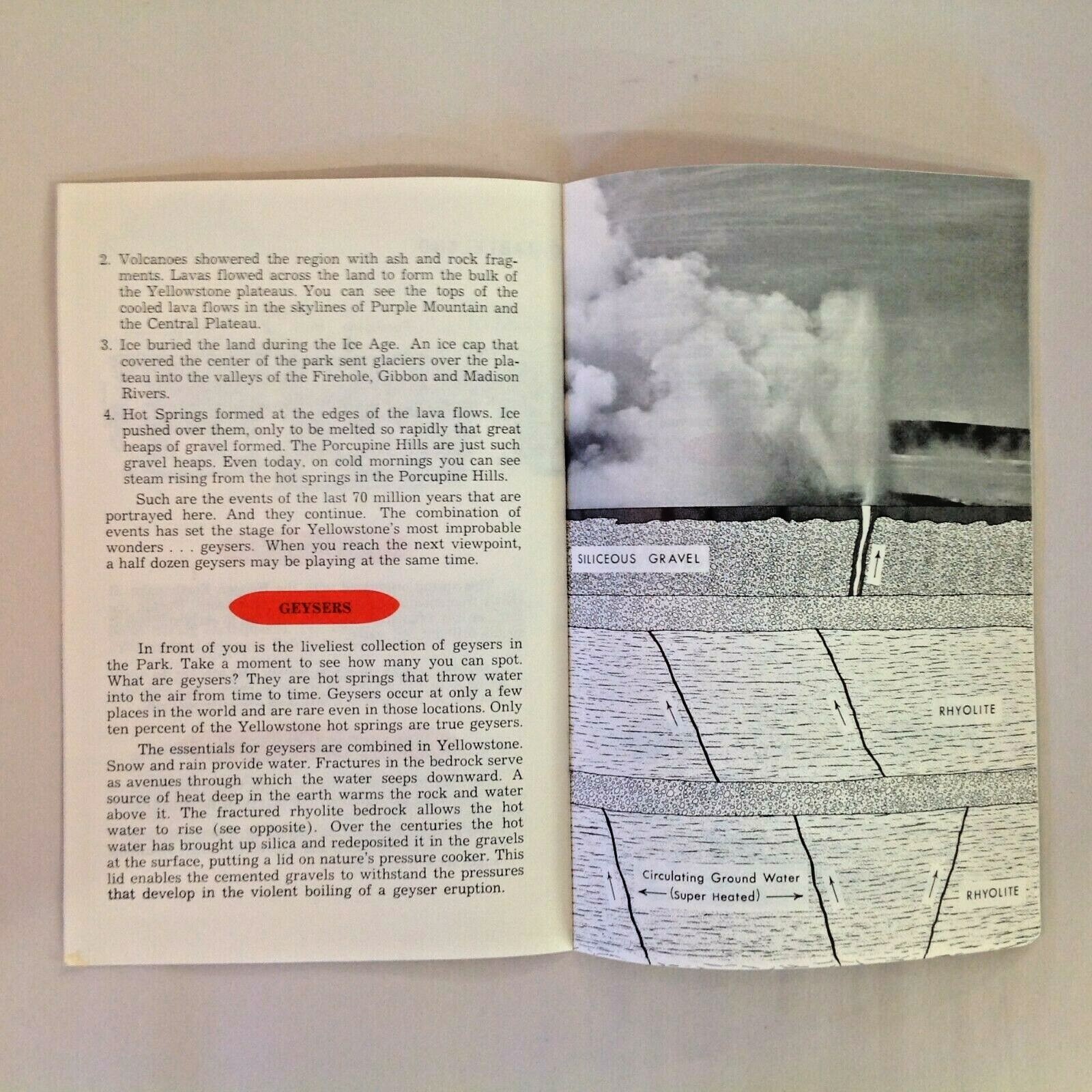 Vtg 1963 Fountain Paint Pot Nature Trail Yellowstone