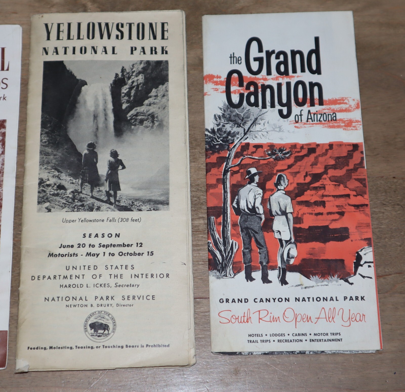 National Park Brochures | *Vintage* Grand Canyon Redwoods Zion Yellowstone Glen