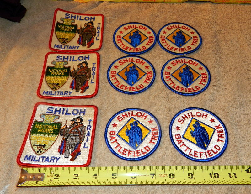 1972 SHILOH Military Trail Battlefield Trek National Park Centennial 9 PATCH LOT
