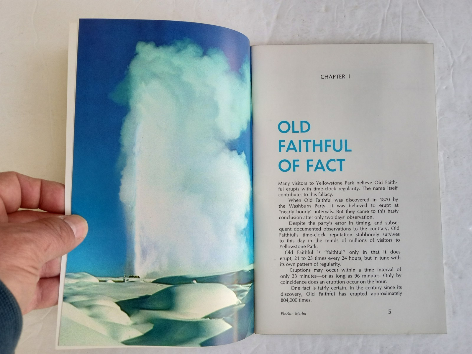 The STORY OF OLD FAITHFUL by George D. Marler 1969 Illustrated Booklet 50 pages