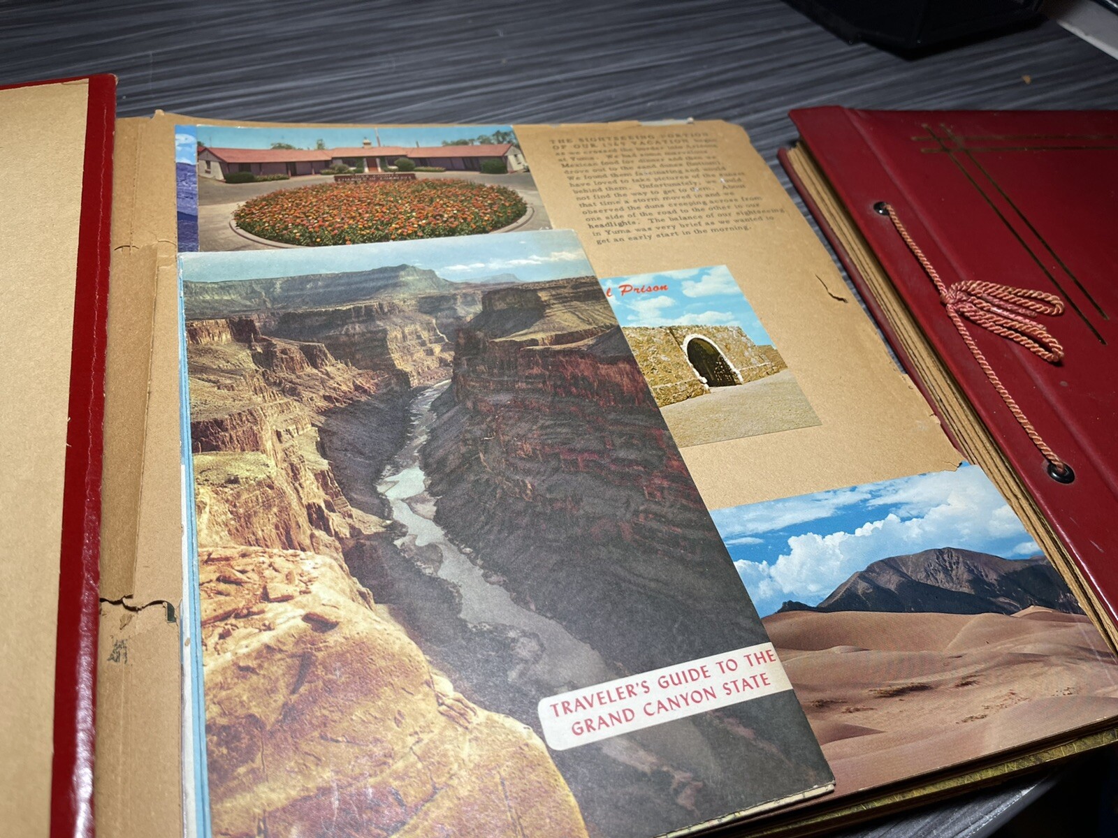 2 Rare Vintage US National Parks Scrapbook Photobook Postcard Yellowstone Canyon