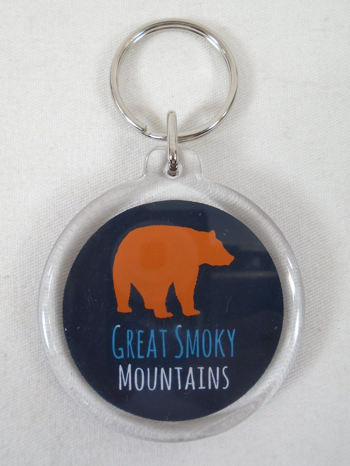 Great Smoky Mountains Bear Keychain Souvenir Ring Fob National Park