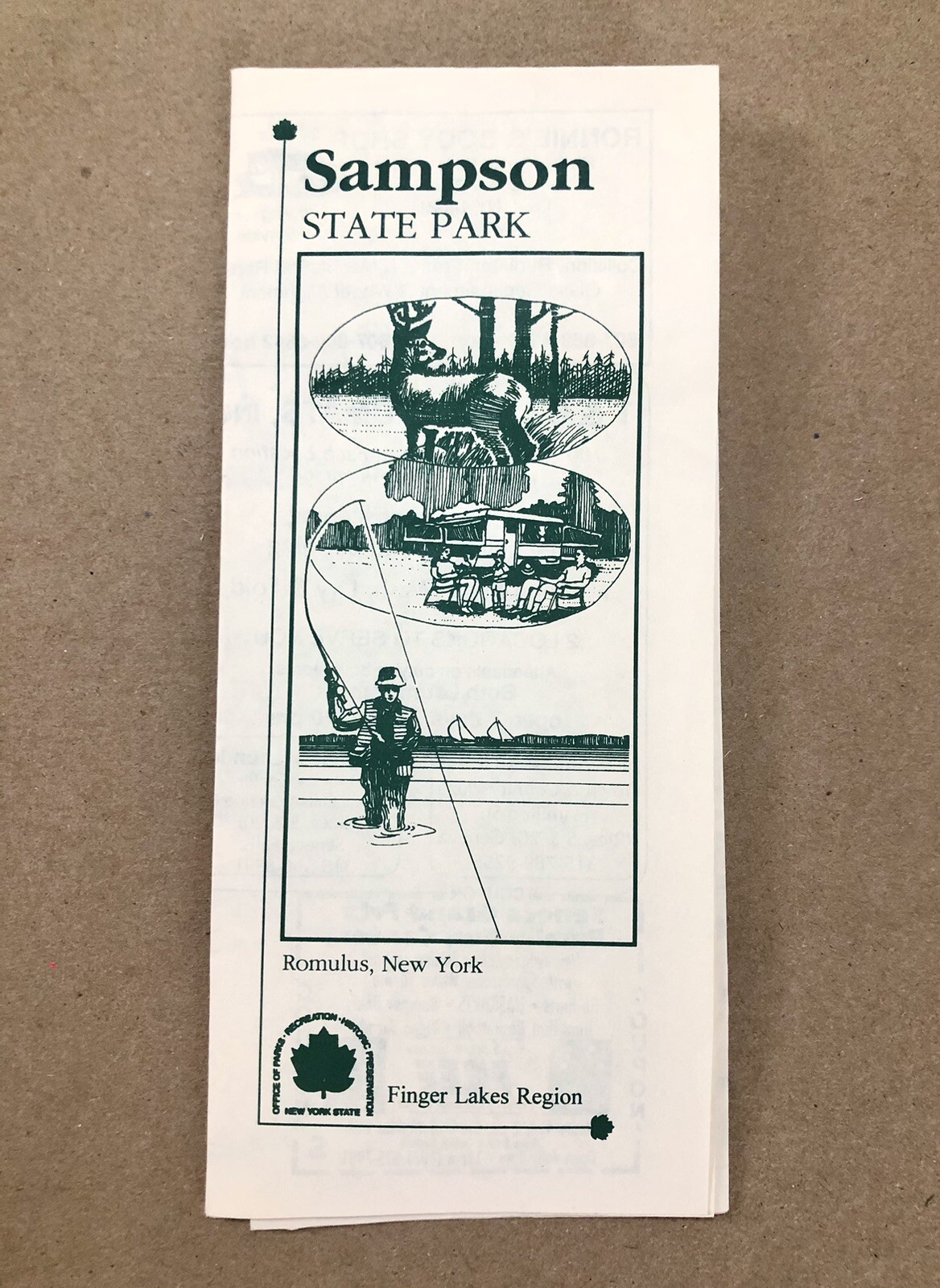 Sampson State Park, Vintage Map & Brochure, 1998, New York State Parks & Rec VG!