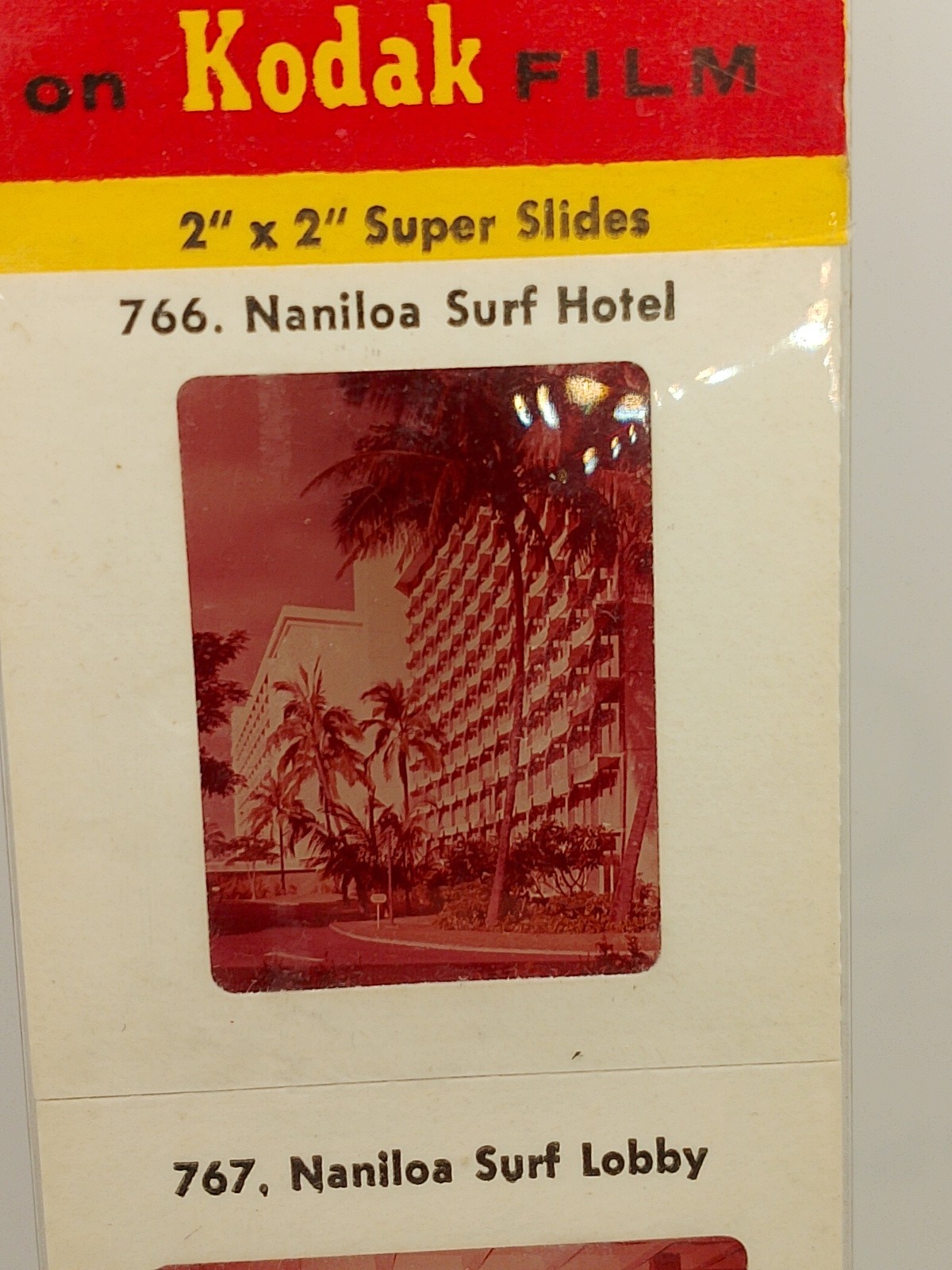Vintage Kodak Film 5 Color Slides 2″x2″ – Island Of Hawai Naniloa Surf