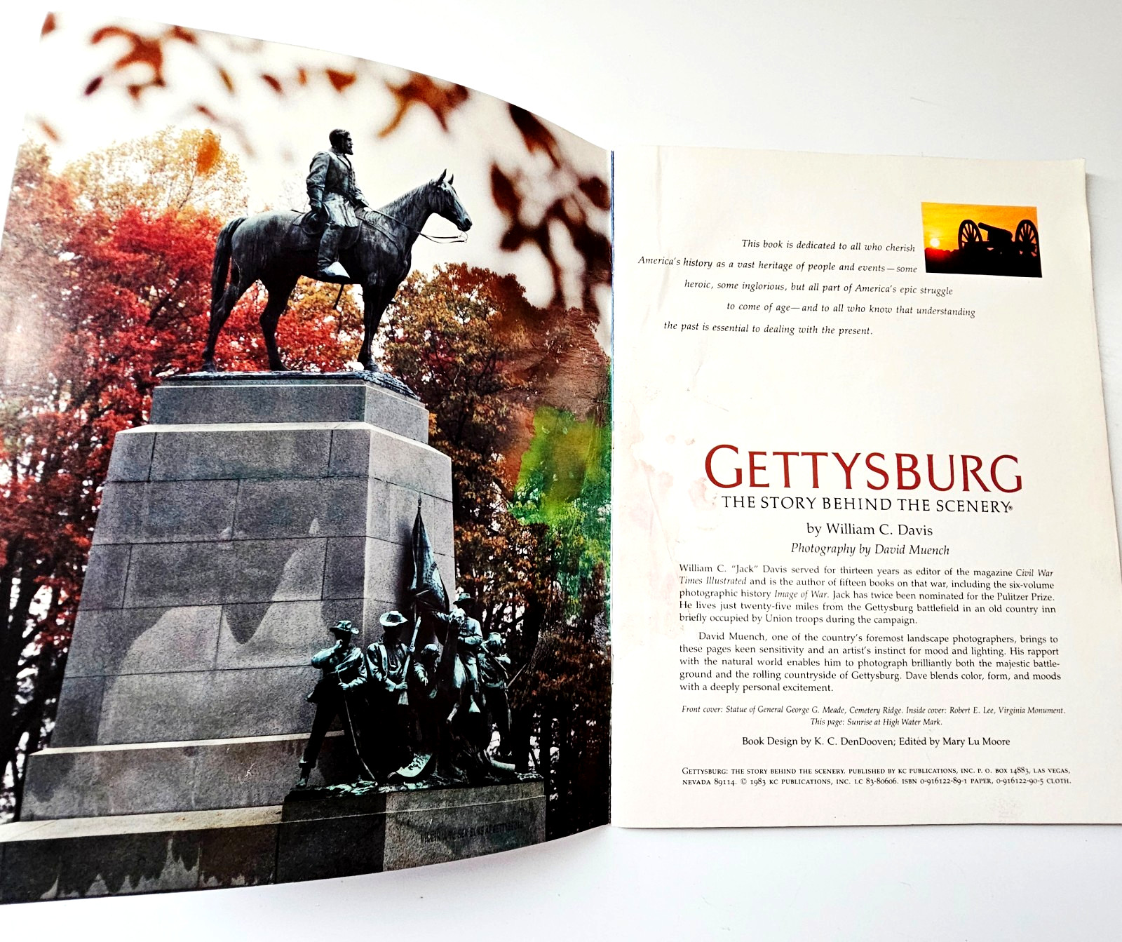 Gettysburg Souvenir Vintage 1987 Gettysburg The Story Behind the Scenery Booklet