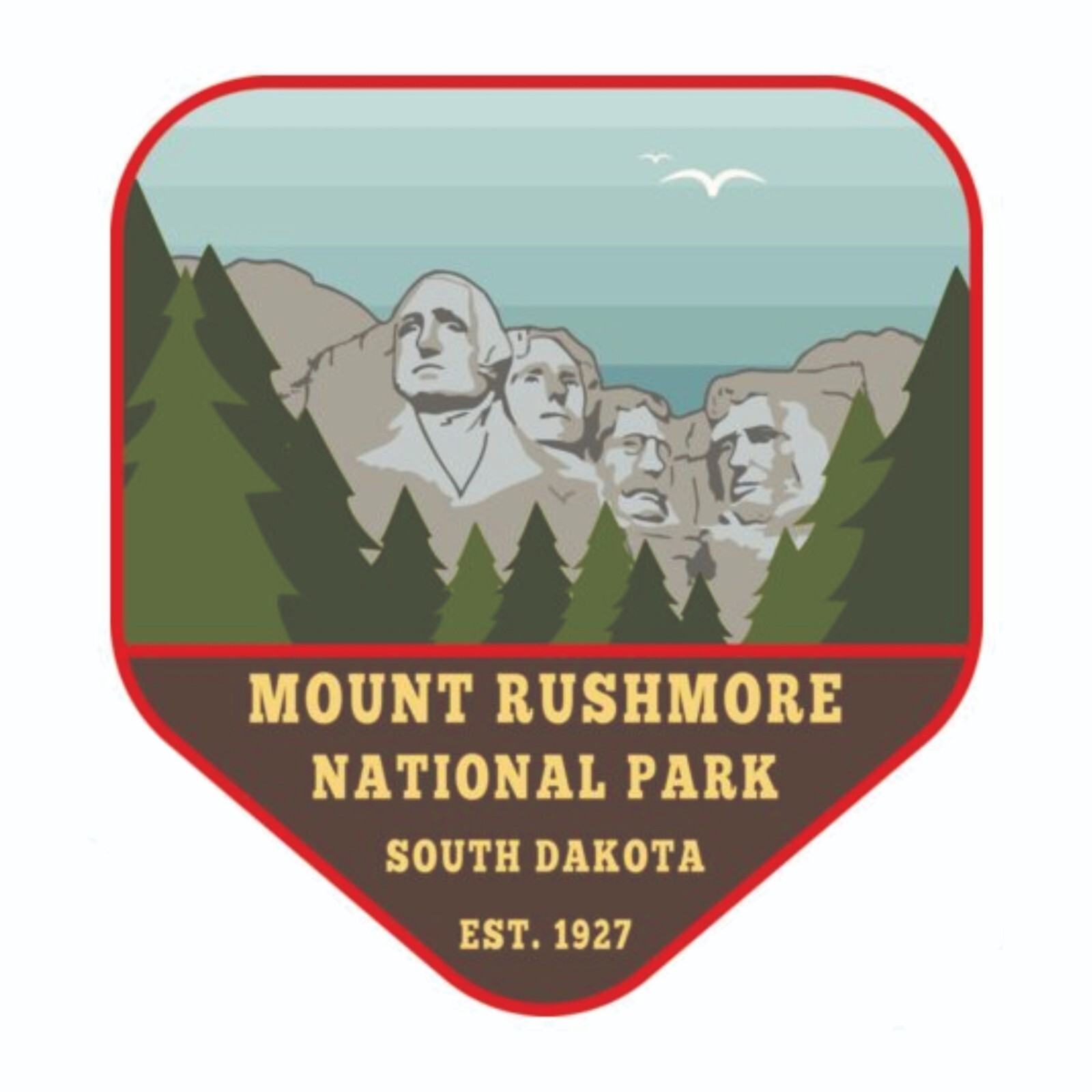 Mount Rushmore National Park Sticker South Dakota National Park Decal