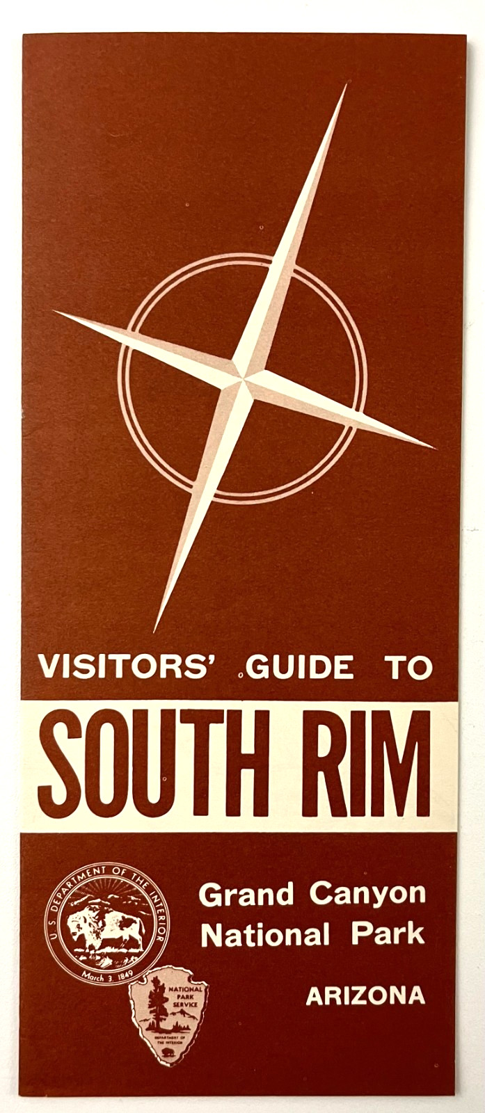 1963 Grand Canyon National Park South Rim Visitors Guide Vintage Travel Brochure