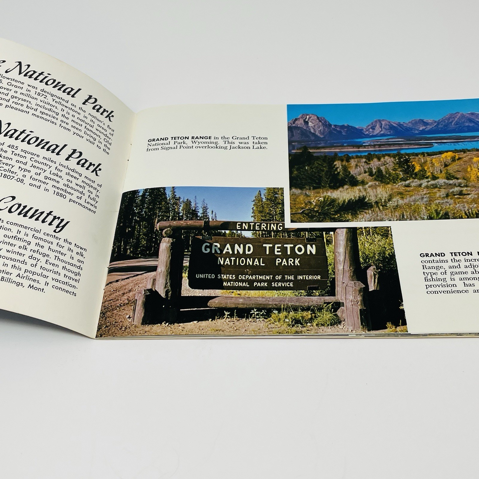 1960’s Yellowstone And Grand Teton Jackson Hole County Tourist Guide Map Book