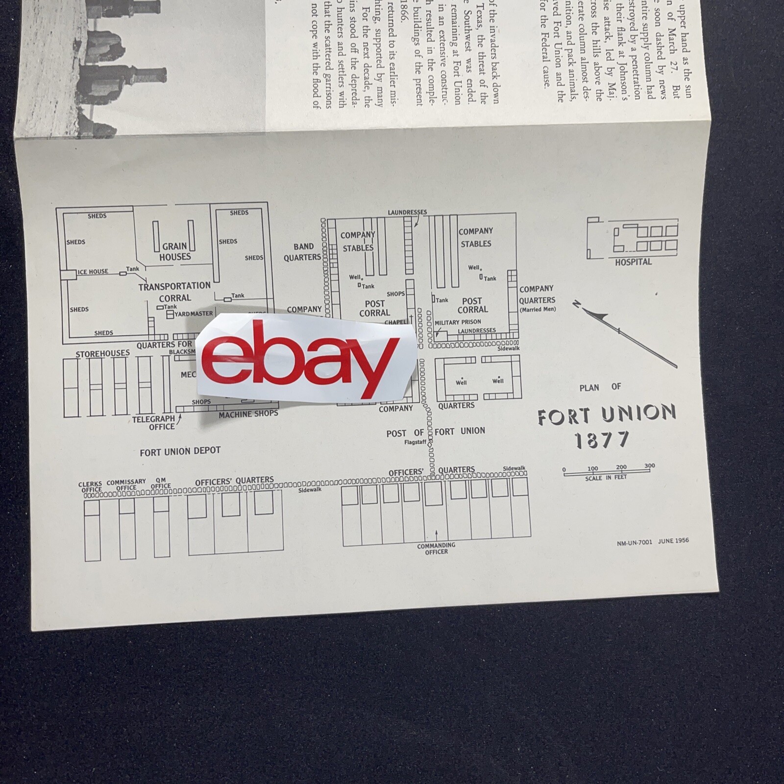 Vintage 1956 Fort Union National Monument Brochure Pamphlet Info booklet NM