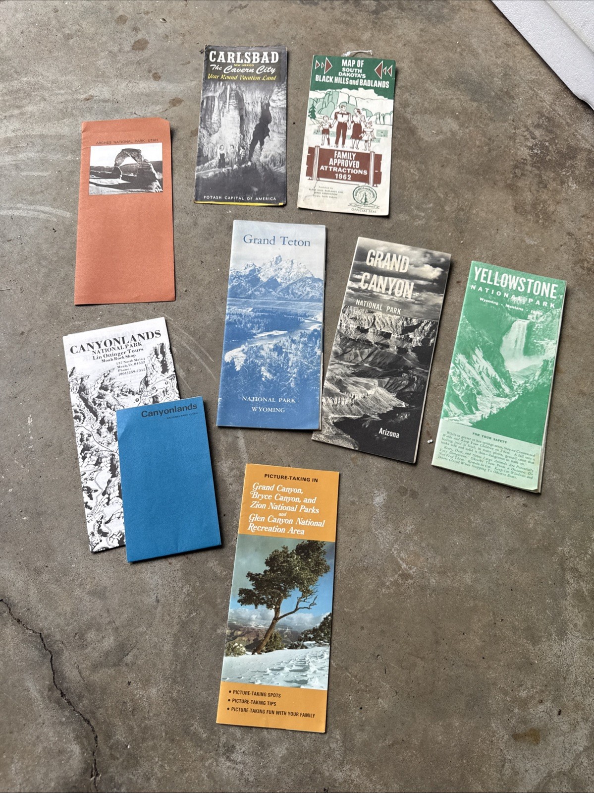 50s-60s National Park Brochures And Maps Lot
