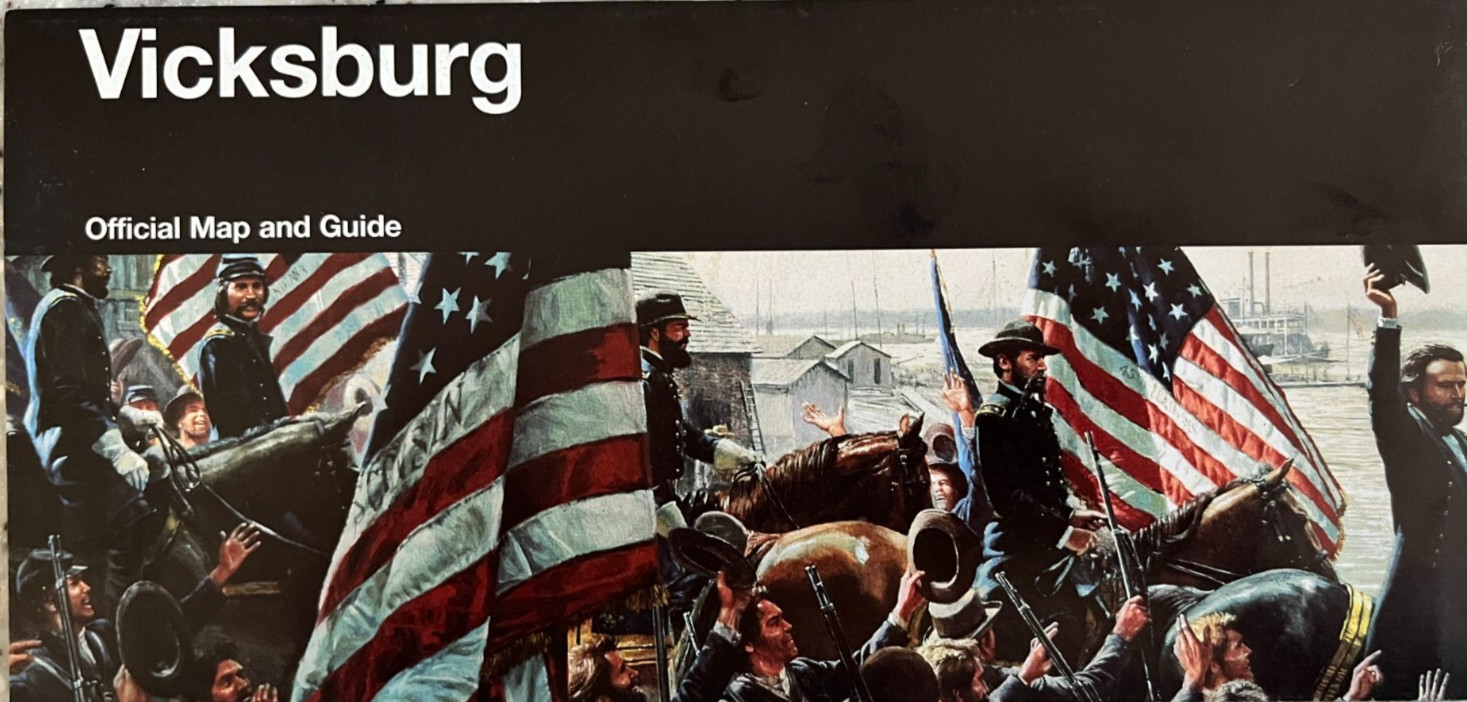 2000 VICKSBURG MILITARY PARK NATIONAL PARK SERVICE UNIGRID BROCHURE/MAP Stamped