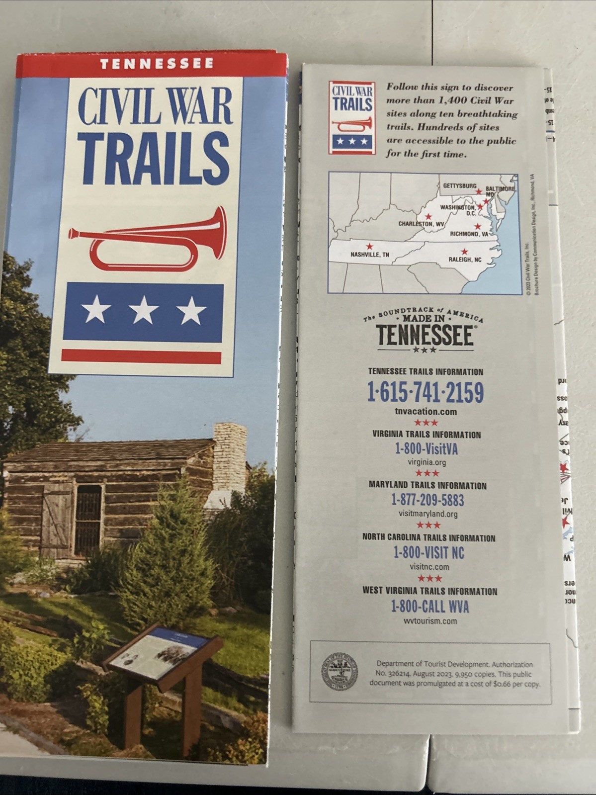Tennessee Civil War Trails TN Great Raiders Union Confederate brochure of sites