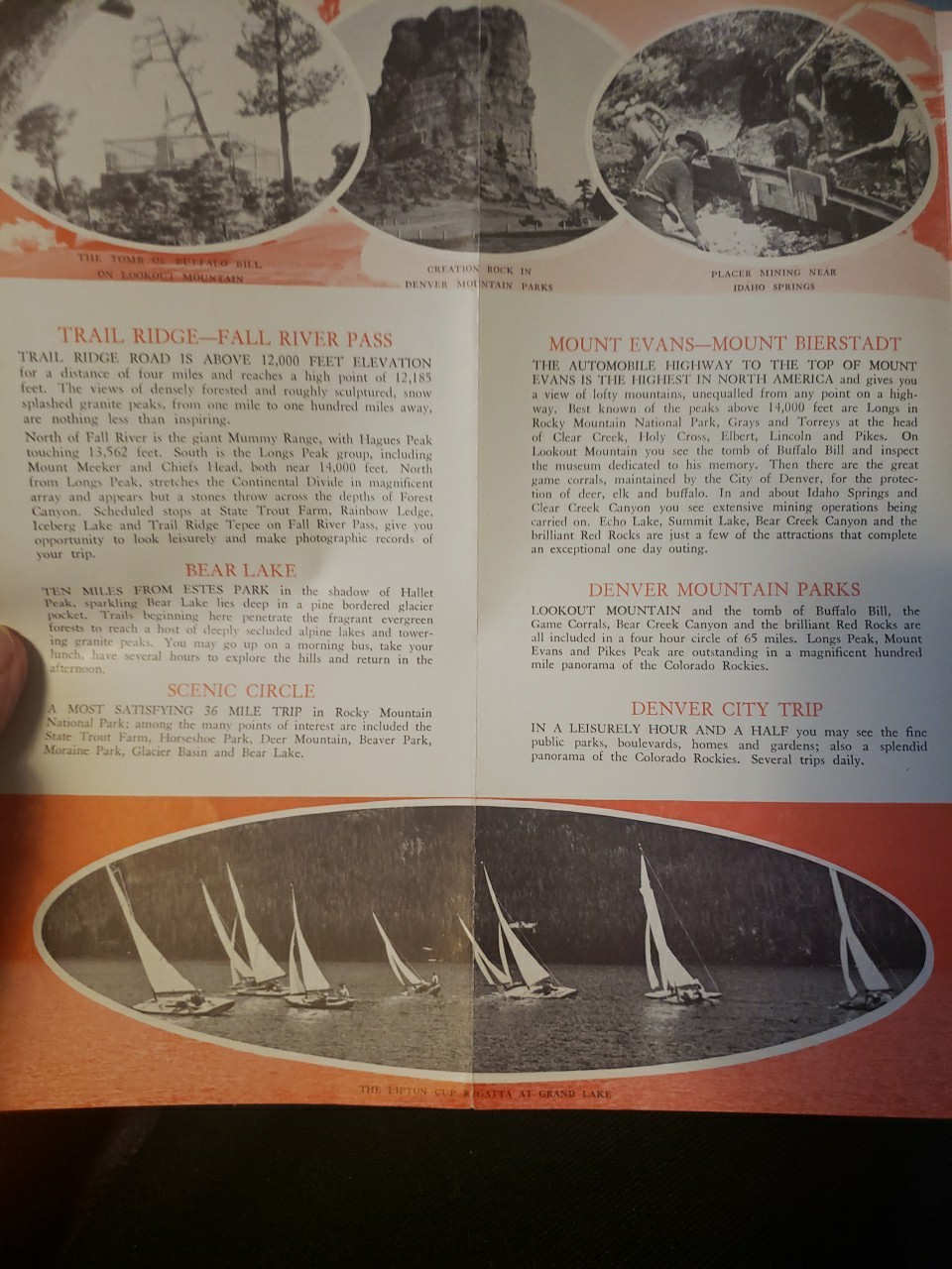 1930s ROCKY MOUNTAIN NATIONAL PARK MOTOR COMPANY DENVER CAB 2 BROCHURES