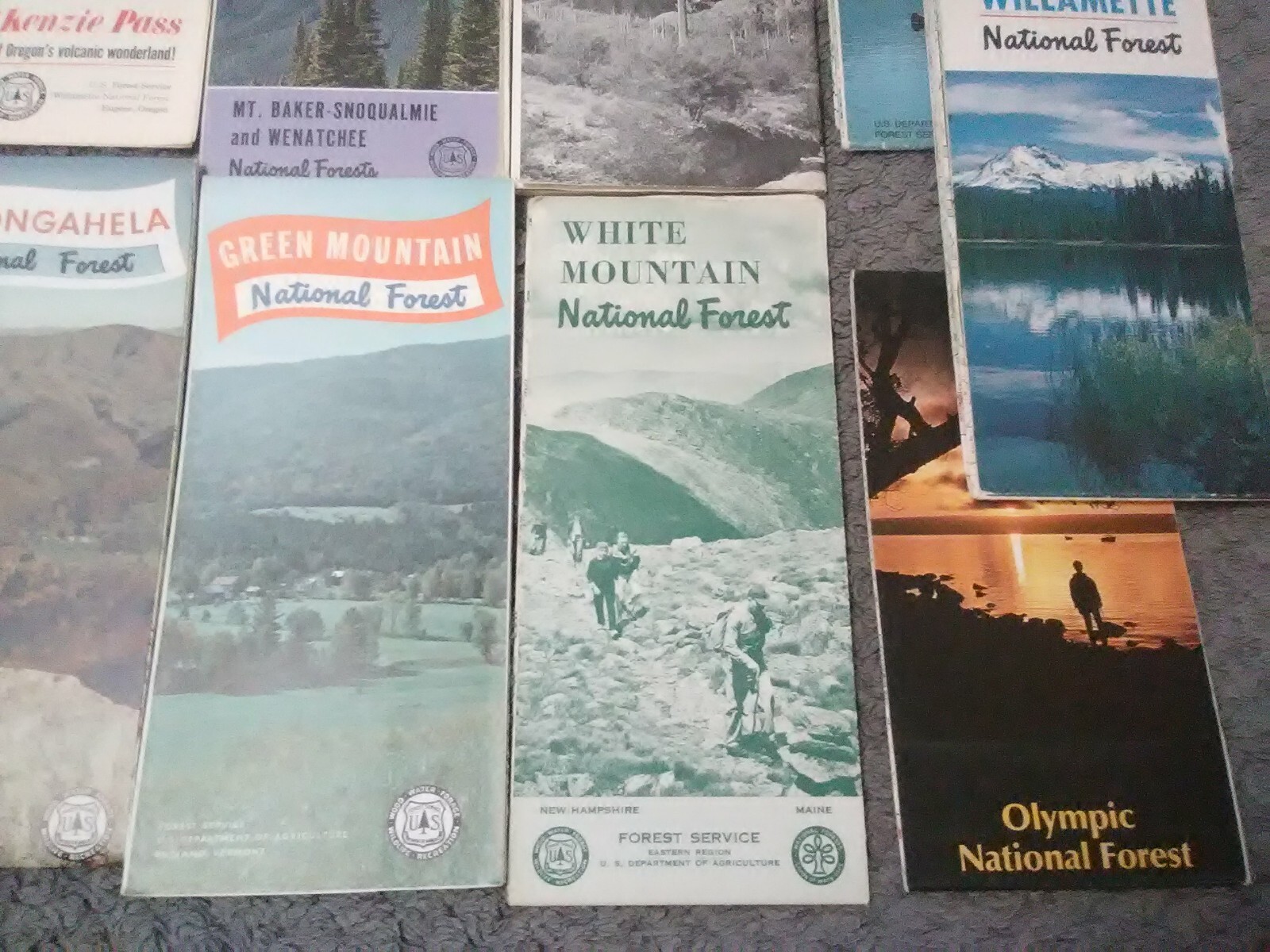 USDA Forest Service Vtg National Forest Map/Brochure Lot of 13
