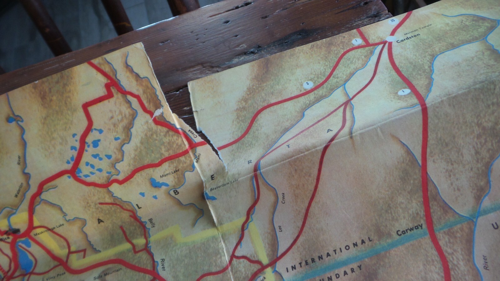 1952 Vintage GLACIER NATIONAL PARK Brochure, Fold Out Map, Great Northern RW