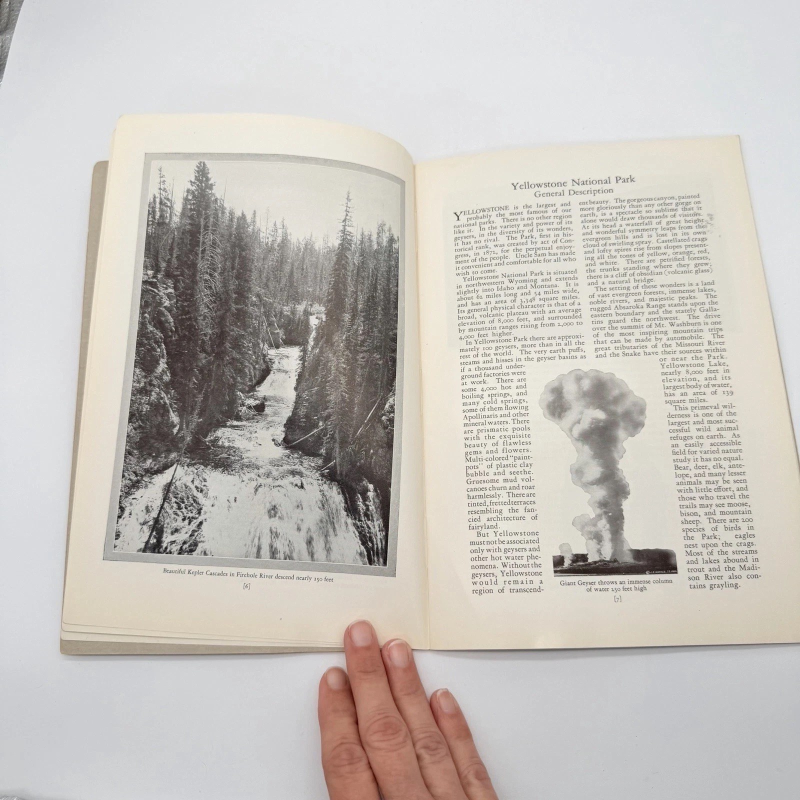 1927 Booklet Yellowstone National Park Union Pacific Railroad The Overland Route