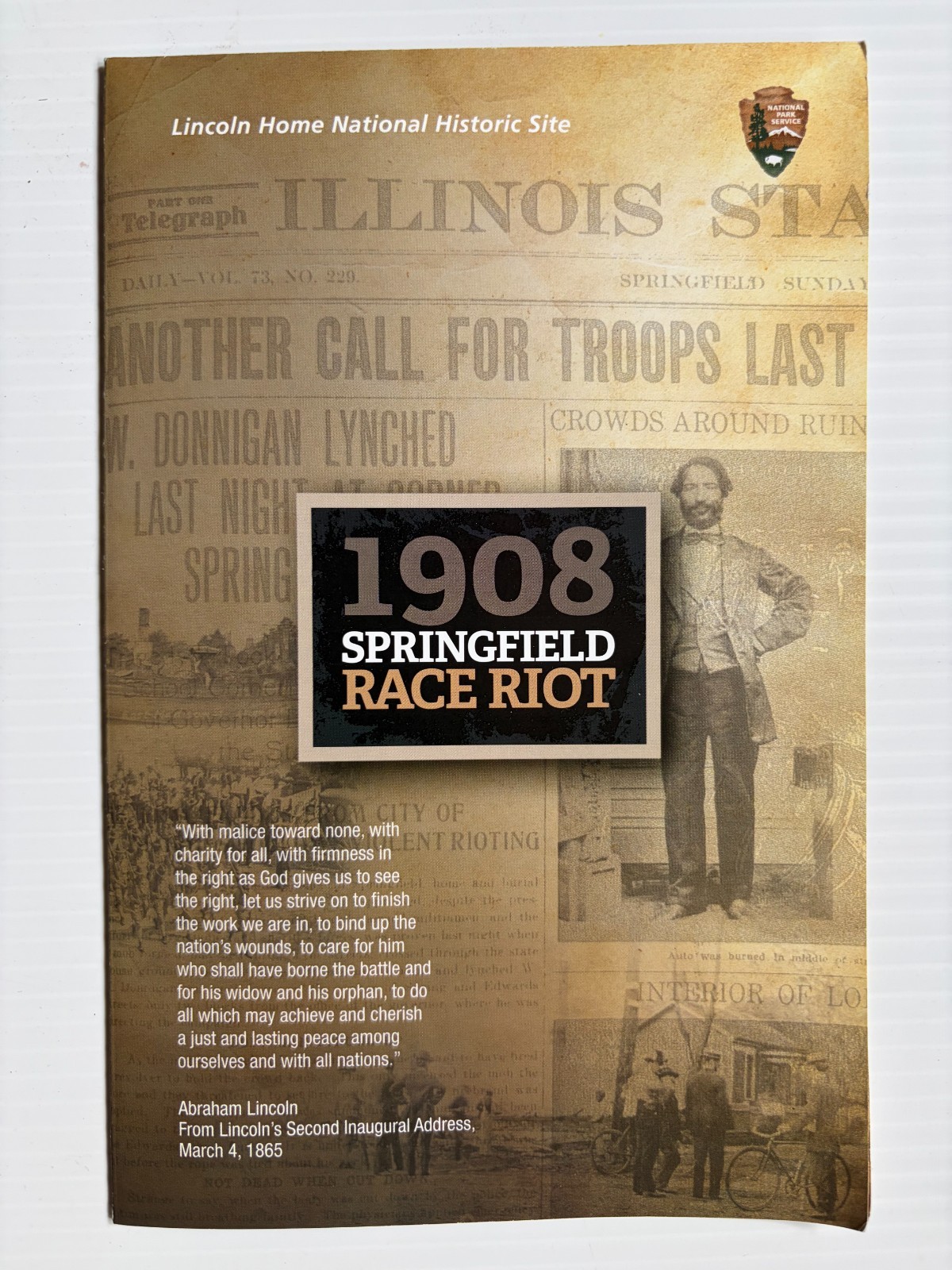 SPECIAL SPRINGFIELD 1908 RACE RIOT NATIONAL PARK MAP GUIDE BLACK HISTORY ILLINOI
