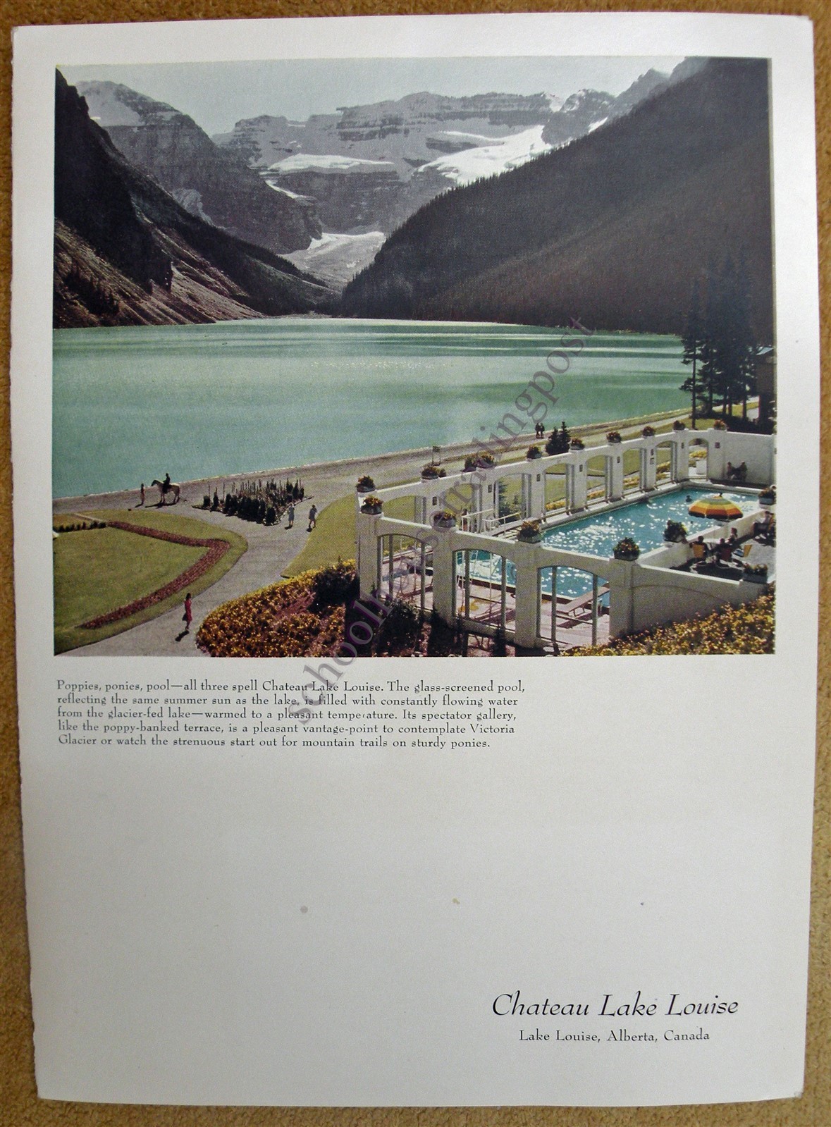 Chateau Lake Louise, Lake Louise, Alberta, Canada Dinner Menu June 15, 1956
