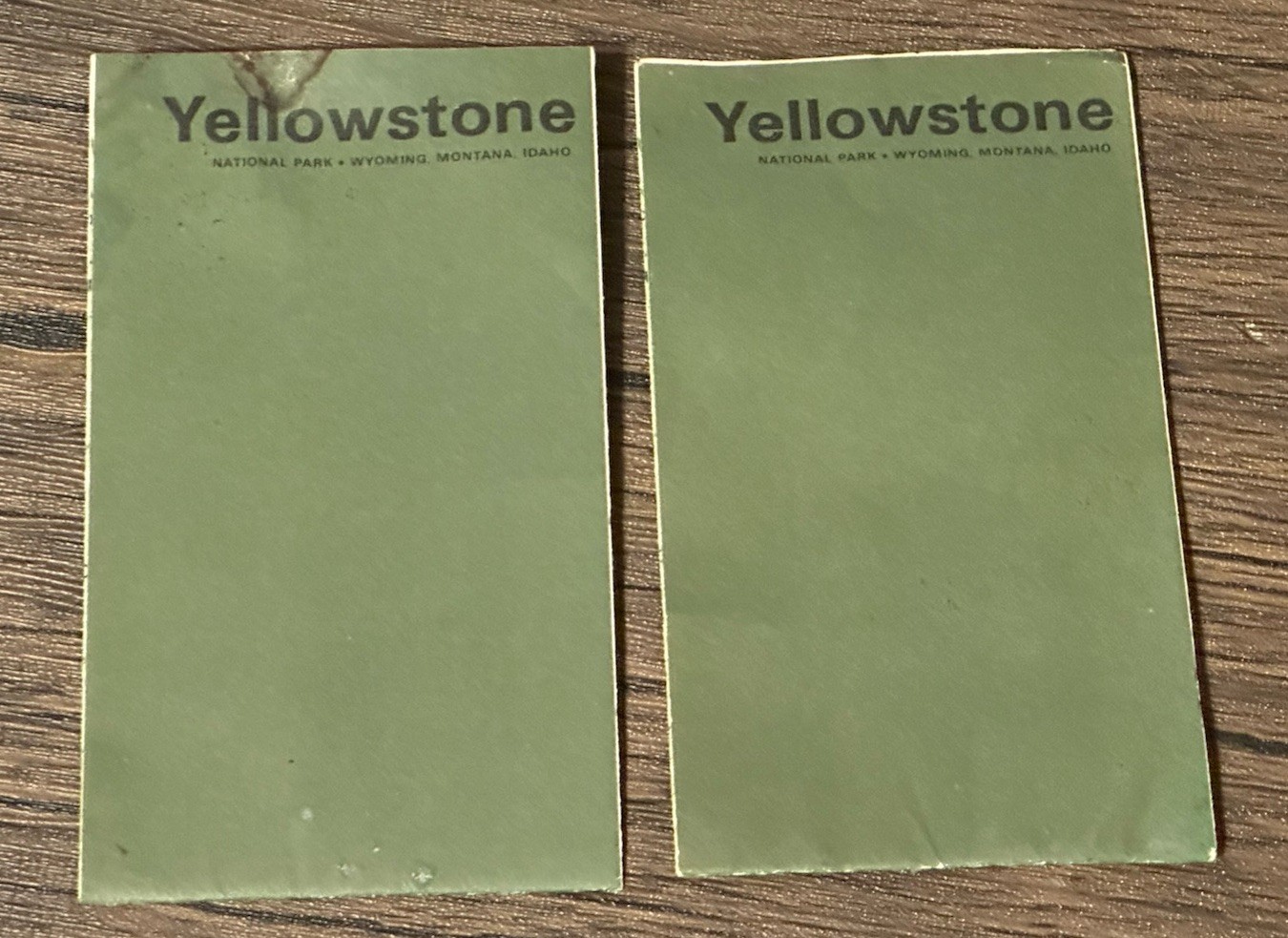 Vintage Paper: 2 1967 YELLOWSTONE NATIONAL PARK Fold Out Paper Brochure Souvenir