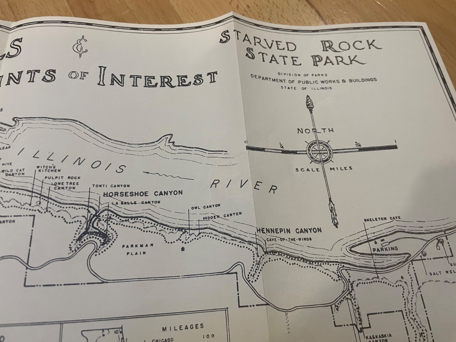 Vintage Starved Rock IL State PARK BOOK THE HERITAGE OF SR W NICE TRAIL MAP ETC