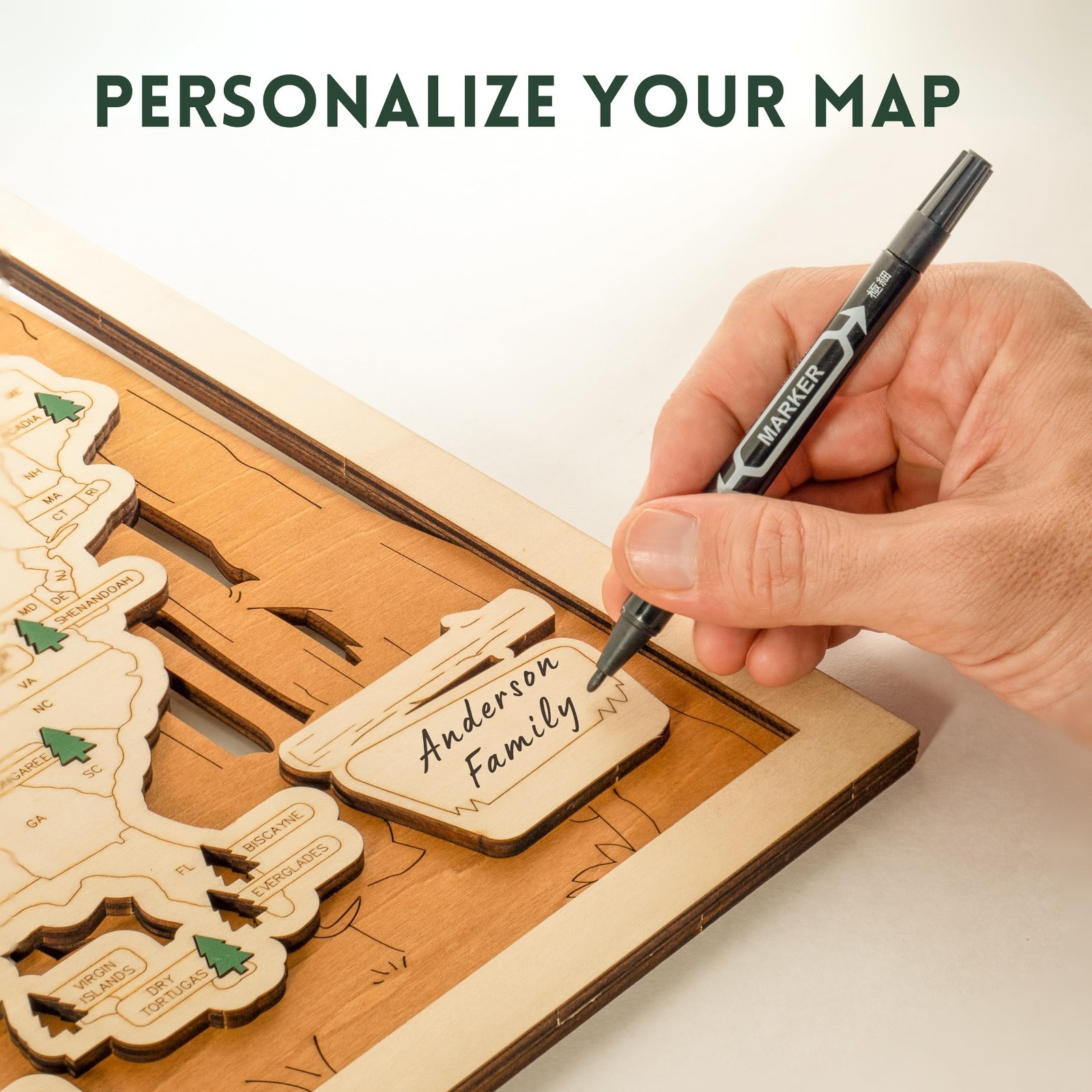 USA National Parks Map – Travel Tracker with Checklist, Pins & Stickers – Advent