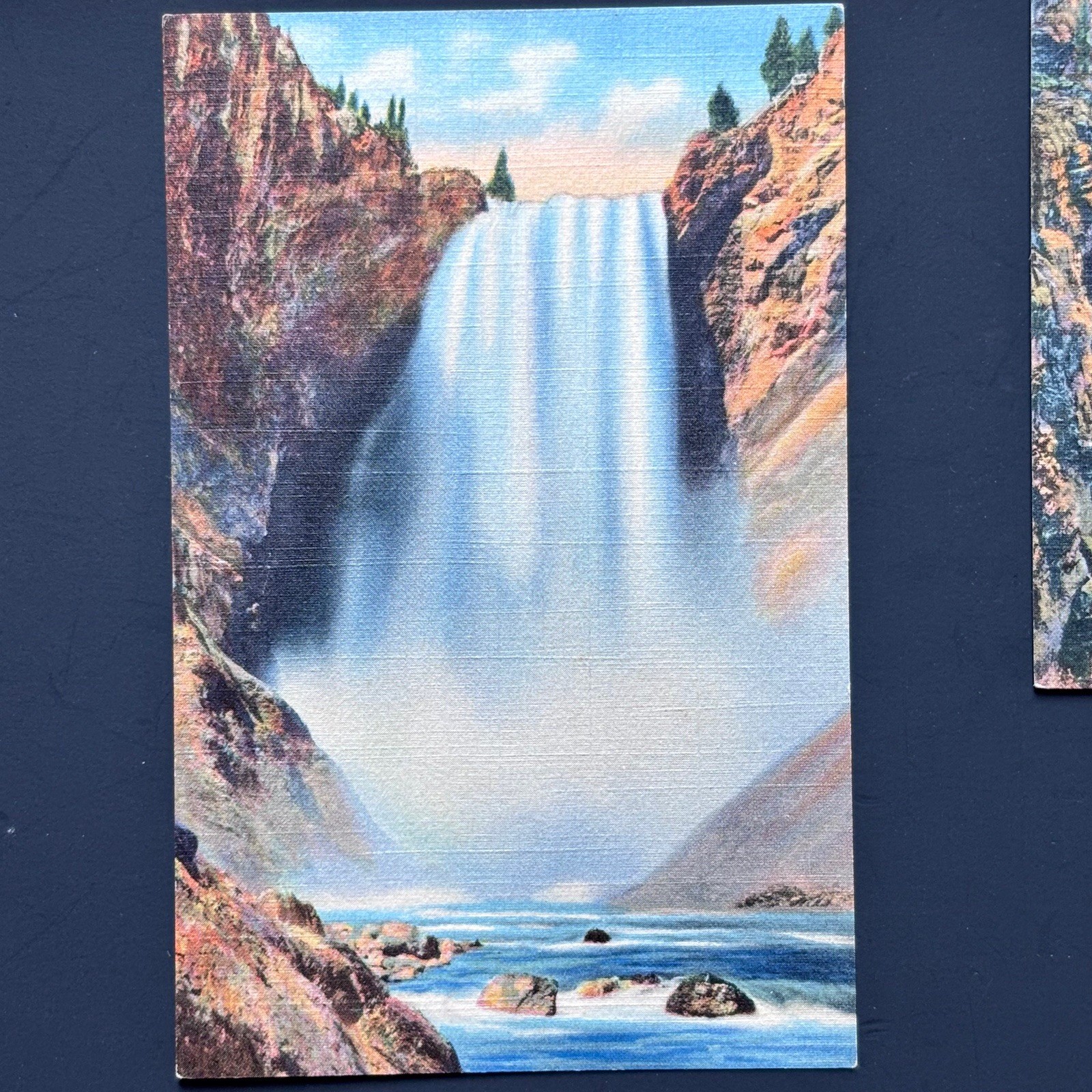 Vintage Yellowstone National Park Lot Of 3 Souvenir Linen Postcard