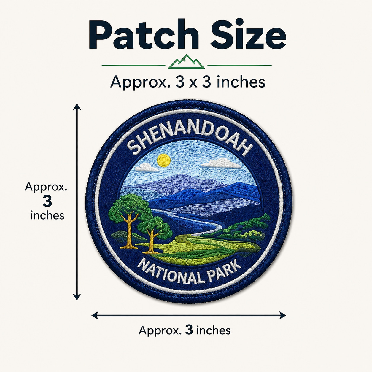 Shenandoah National Park Patch Embroidered Iron On 3″ Virginia Blue Ridge Travel