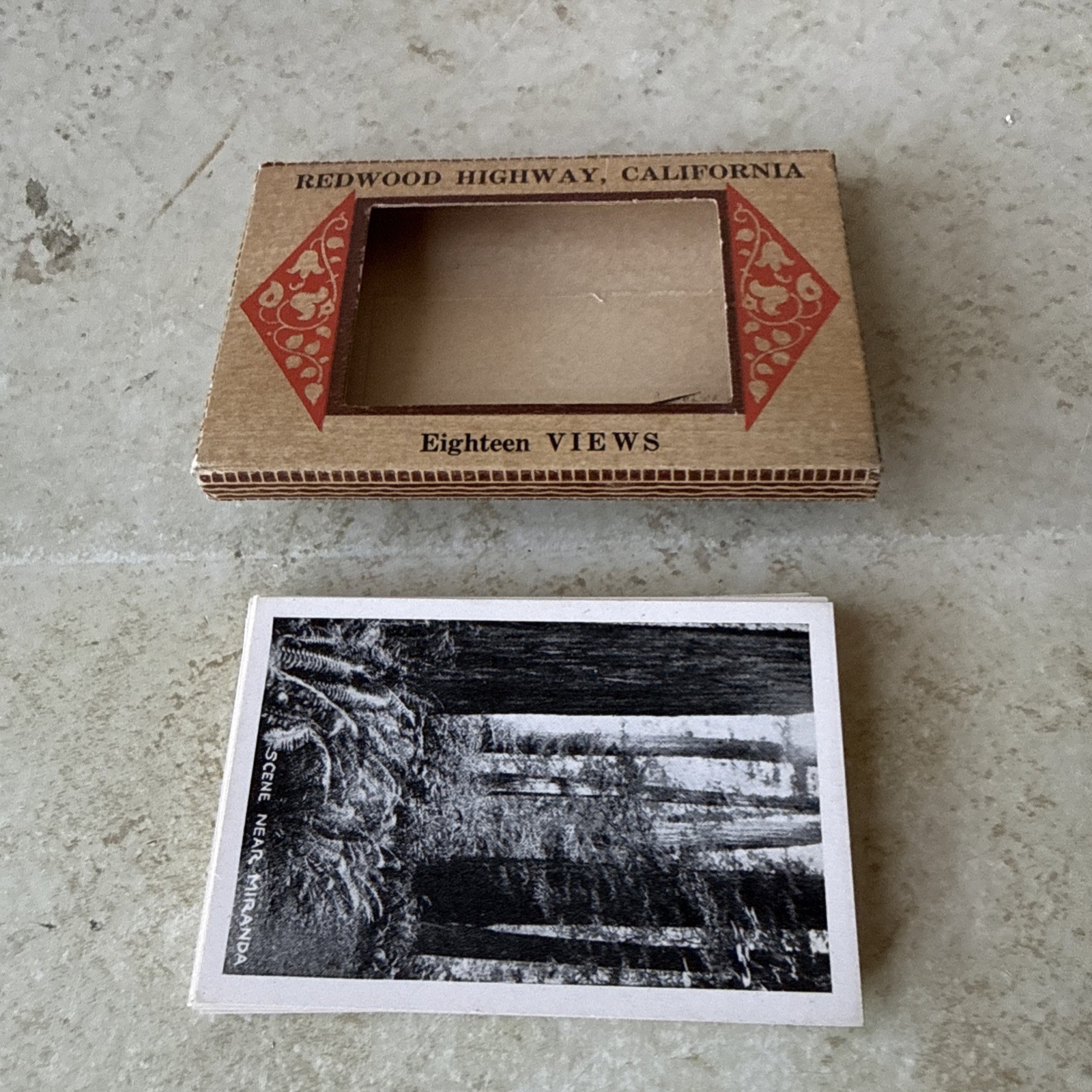 Souvenir Views Vtg picture 18 Mini Redwood Hwy CA