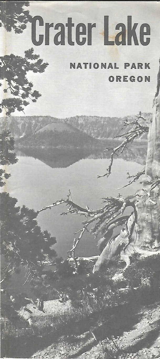 Official 1962 Map Booklet CRATER LAKE NATIONAL PARK Oregon Wizard Island Trails